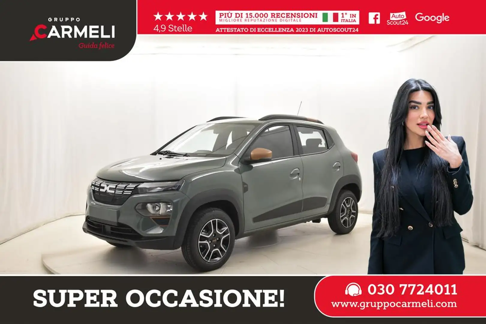 Dacia Spring Extreme Electric 65 - PRONTA CONSEGNA Zöld - 1