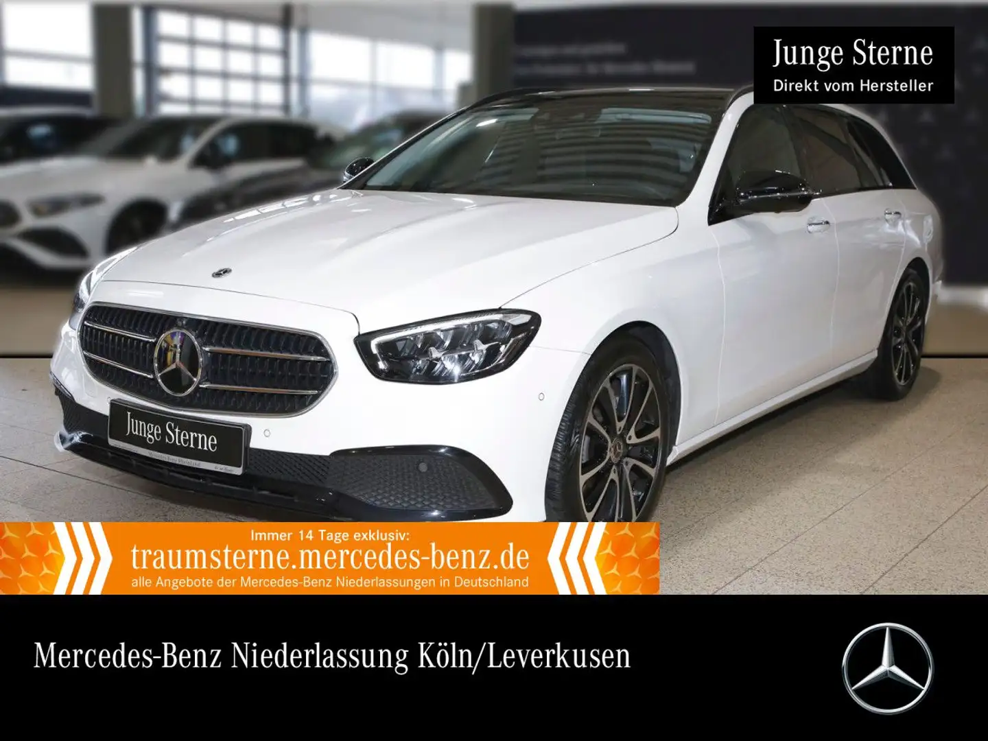 Mercedes-Benz E 220 d T AVANTG+NIGHT+PANO+360+AHK+LED+FAHRASS+9G Weiß - 1