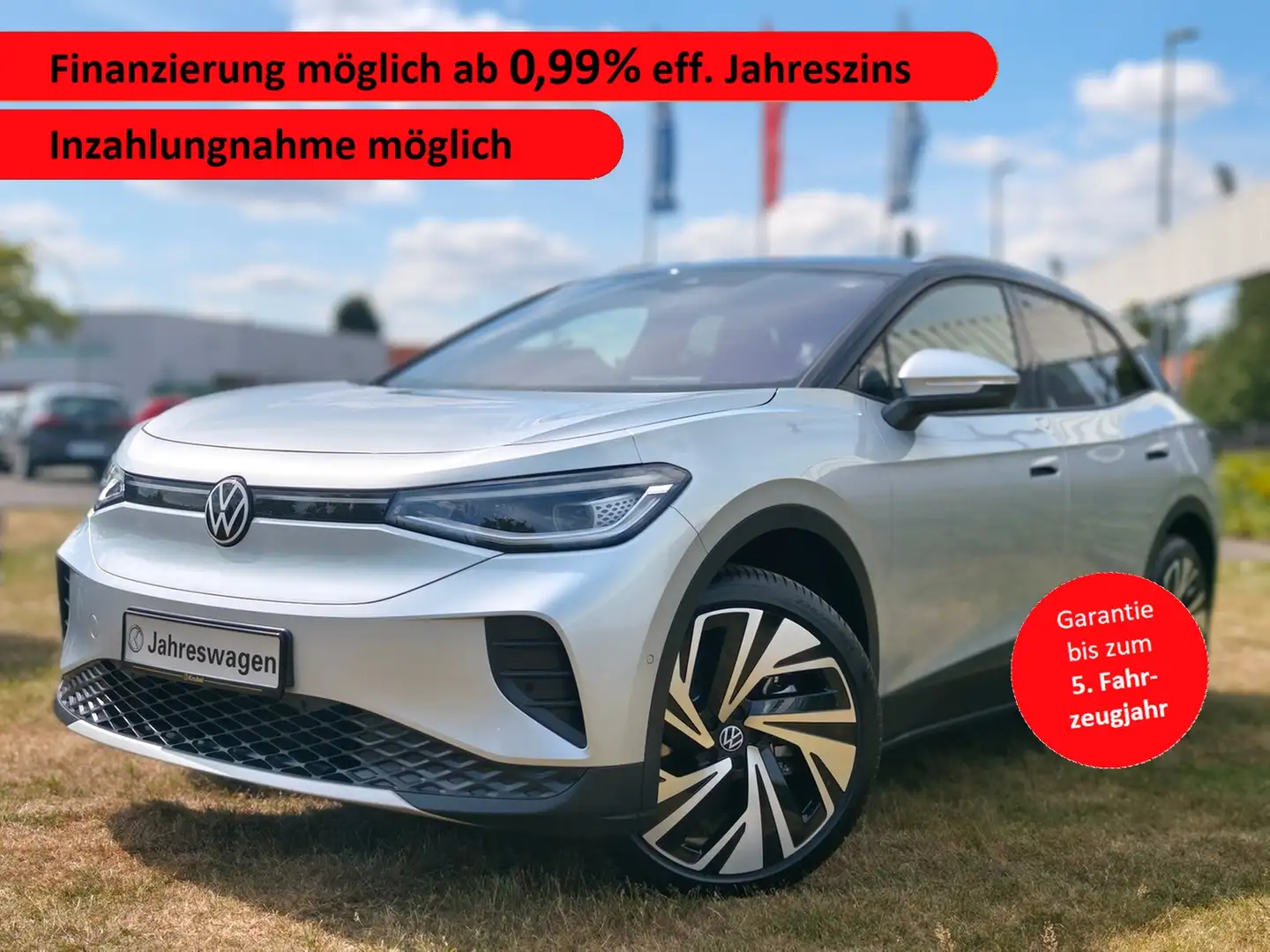Volkswagen ID.4 Pro AHK*Matrix*WäPu*e-Sitze* Silber - 1