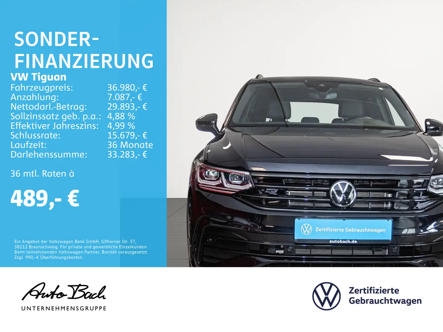 Volkswagen Tiguan 2.0 TSI "R-Line" 4M DSG Navi LED Digital Noir - 2