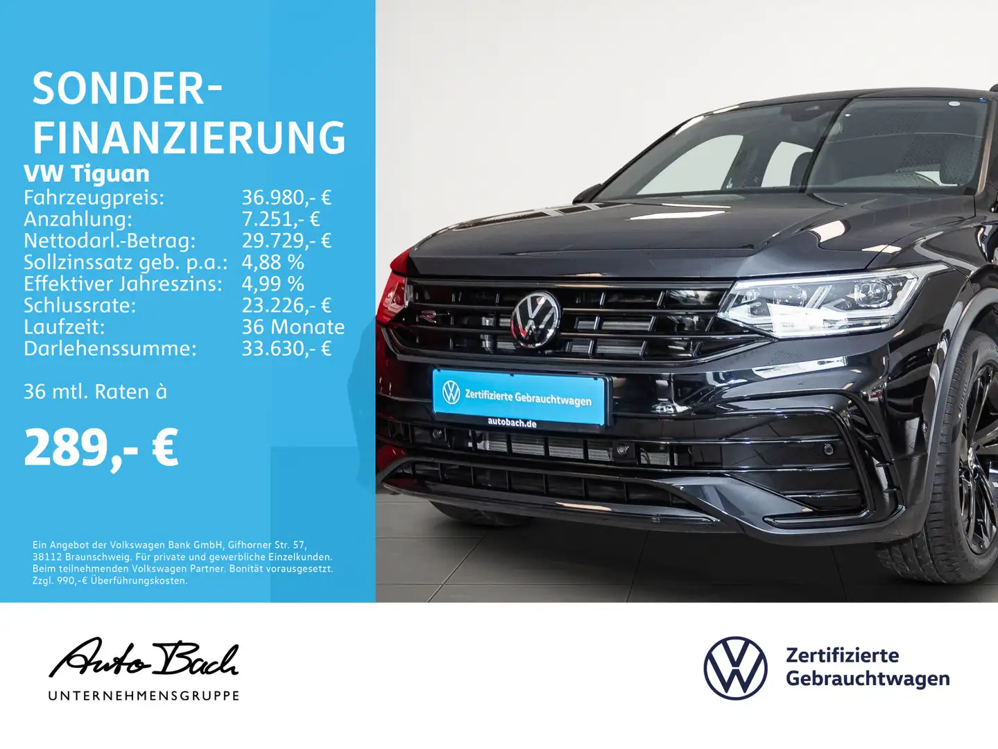 Volkswagen Tiguan 2.0 TSI "R-Line" 4M DSG Navi LED Digital Schwarz - 1