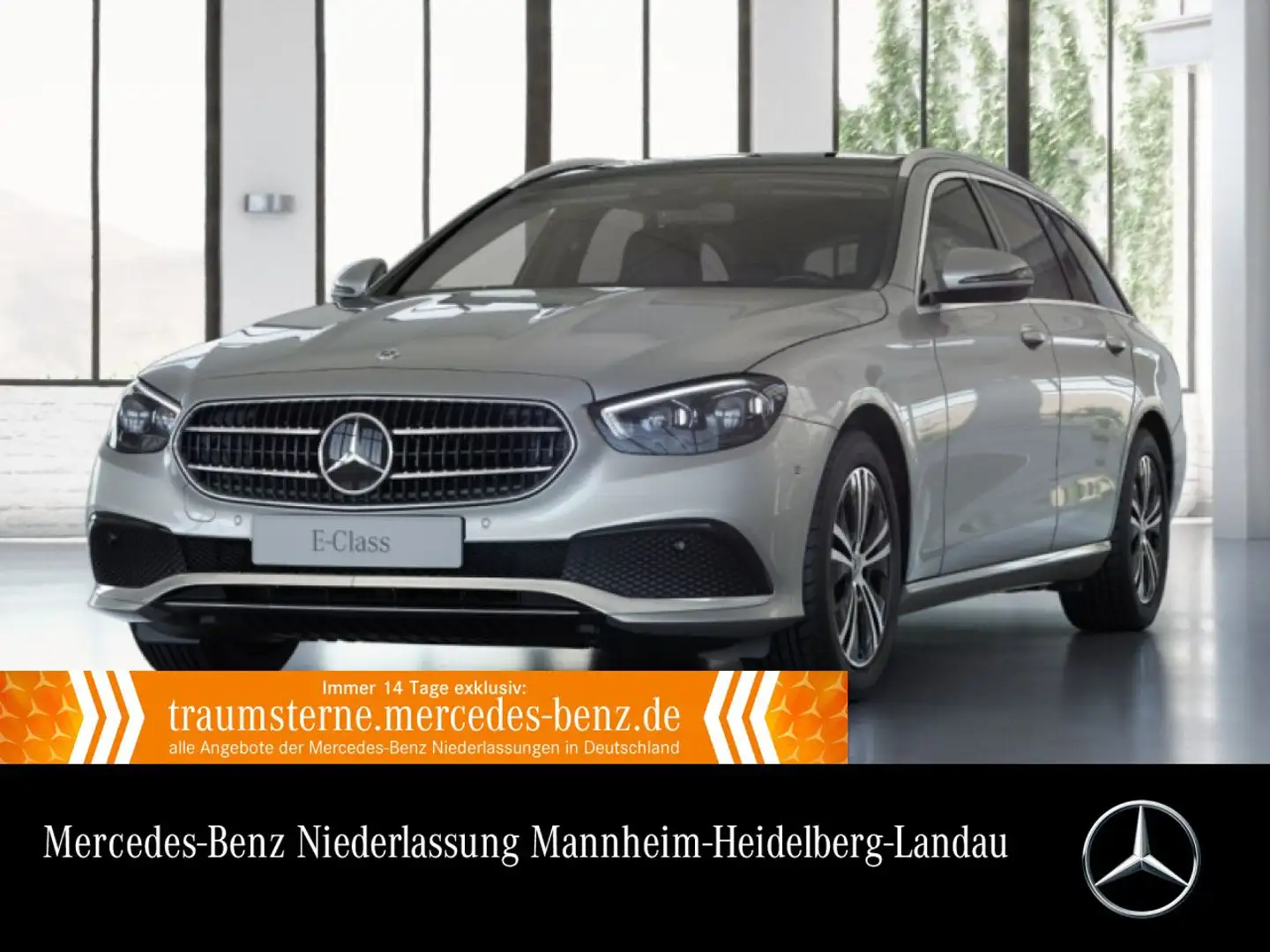 Mercedes-Benz E 220 d T AVANTG+PANO+AHK+MULTIBEAM+FAHRASS+KAMERA Silber - 1