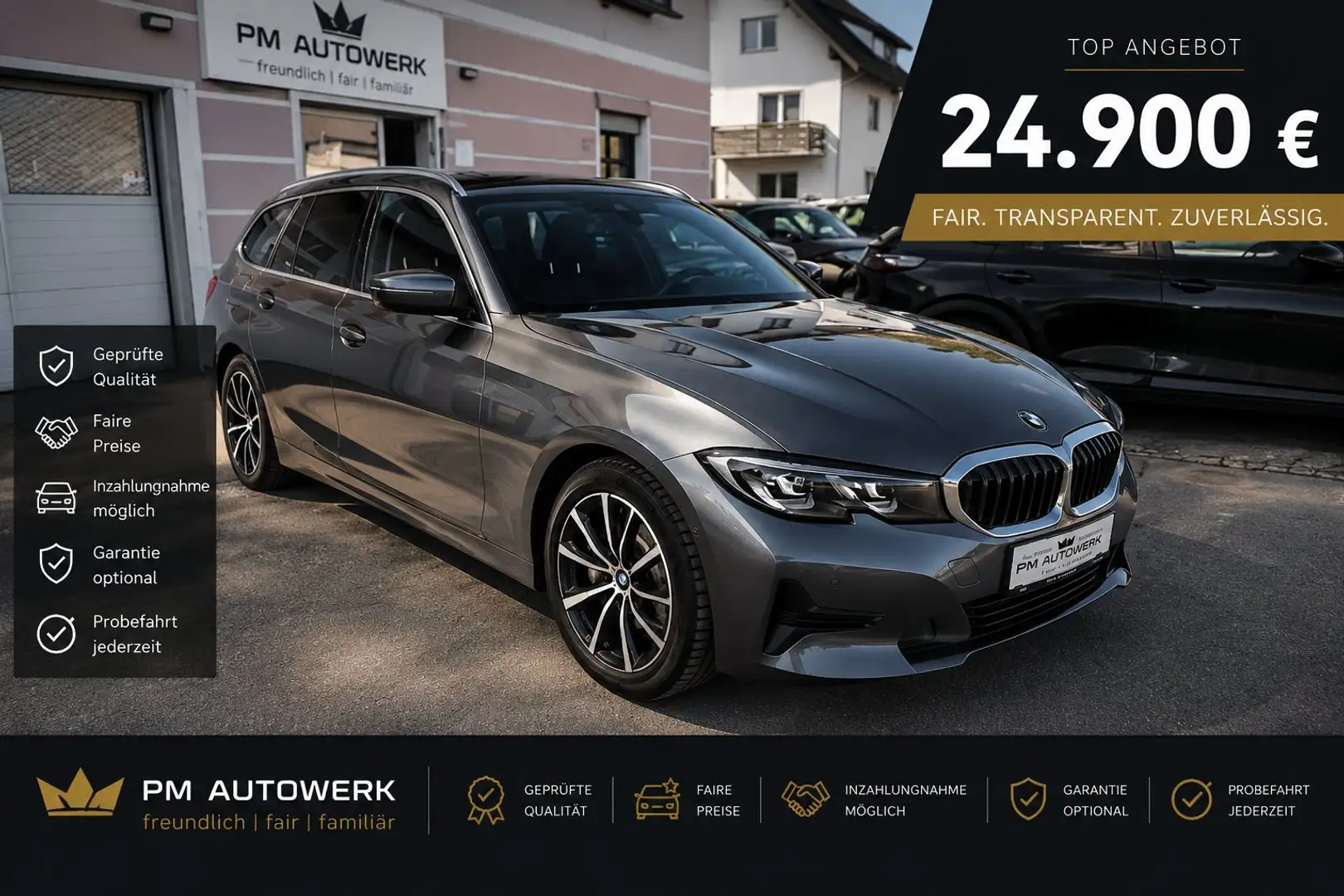 BMW 330 Advantage PHEV Touring Aut. *Erstbesitz*AHK*Leder* Grau - 1