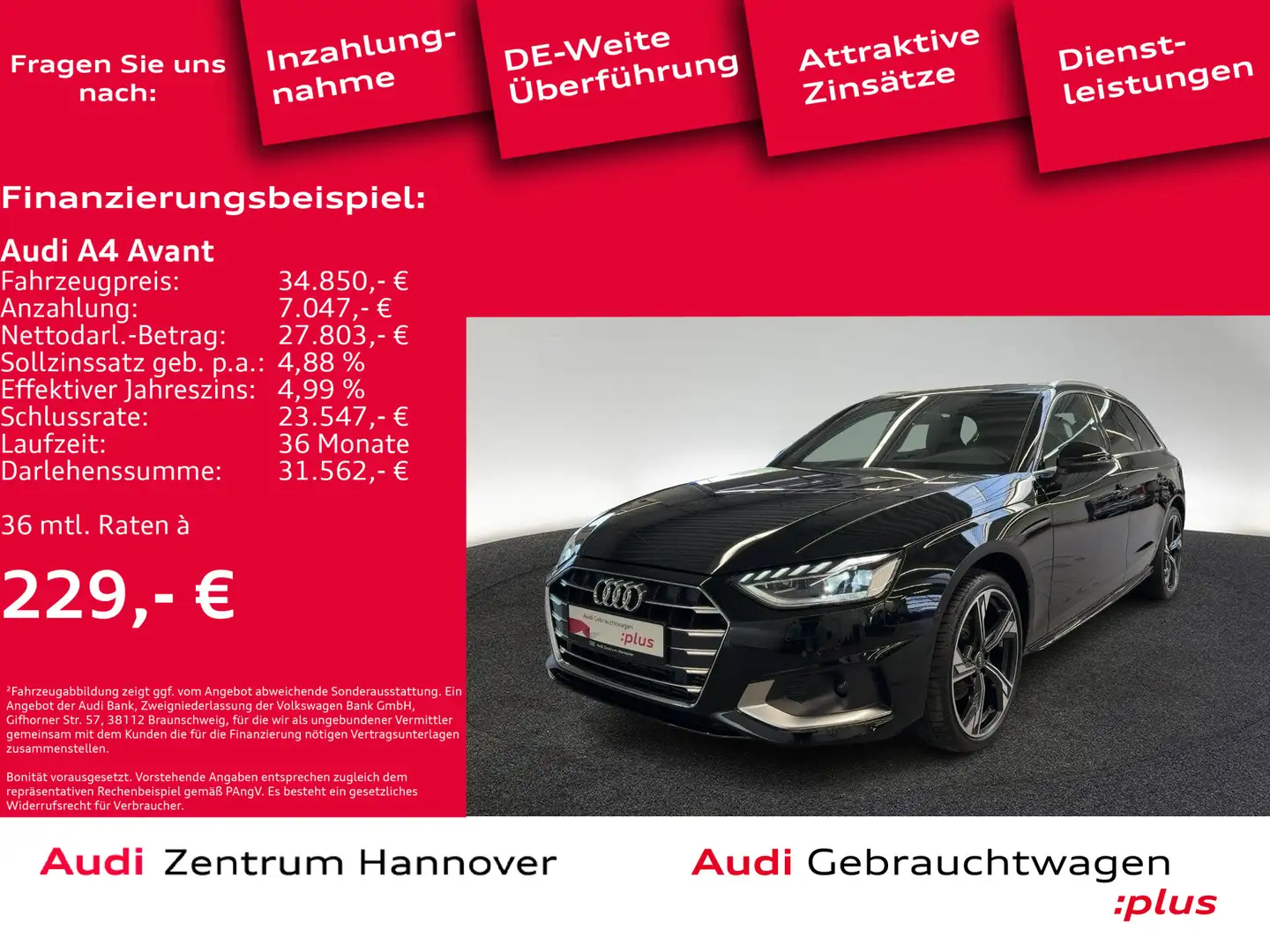 Audi A4 Advanced 35 TFSI Matrix LED Pano Schwarz - 2