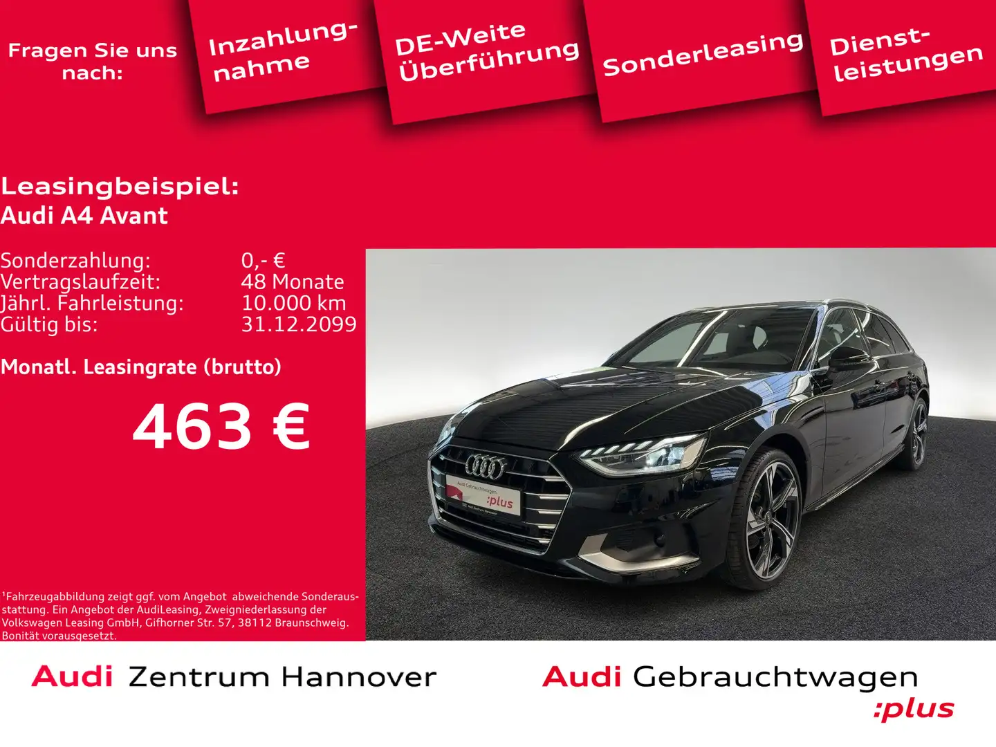 Audi A4 Advanced 35 TFSI Matrix LED Pano Schwarz - 1