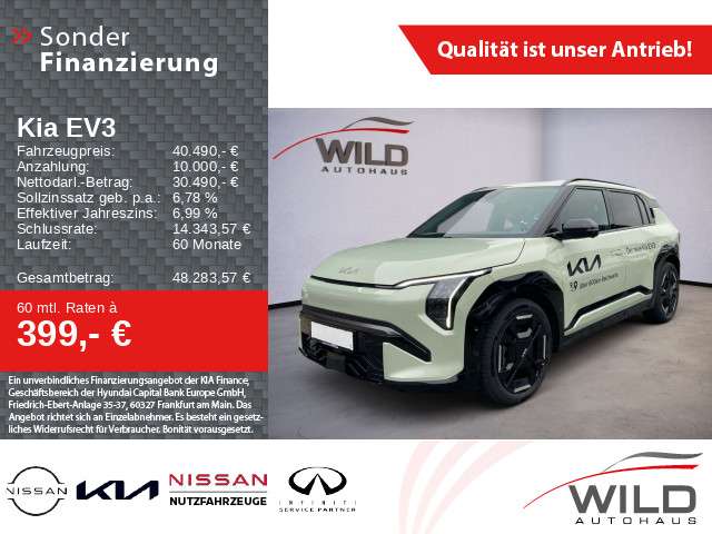 Imagine Kia EV3 GT-Line 81,4kWh, LM-Felgen, SHZ, Klima, Navi