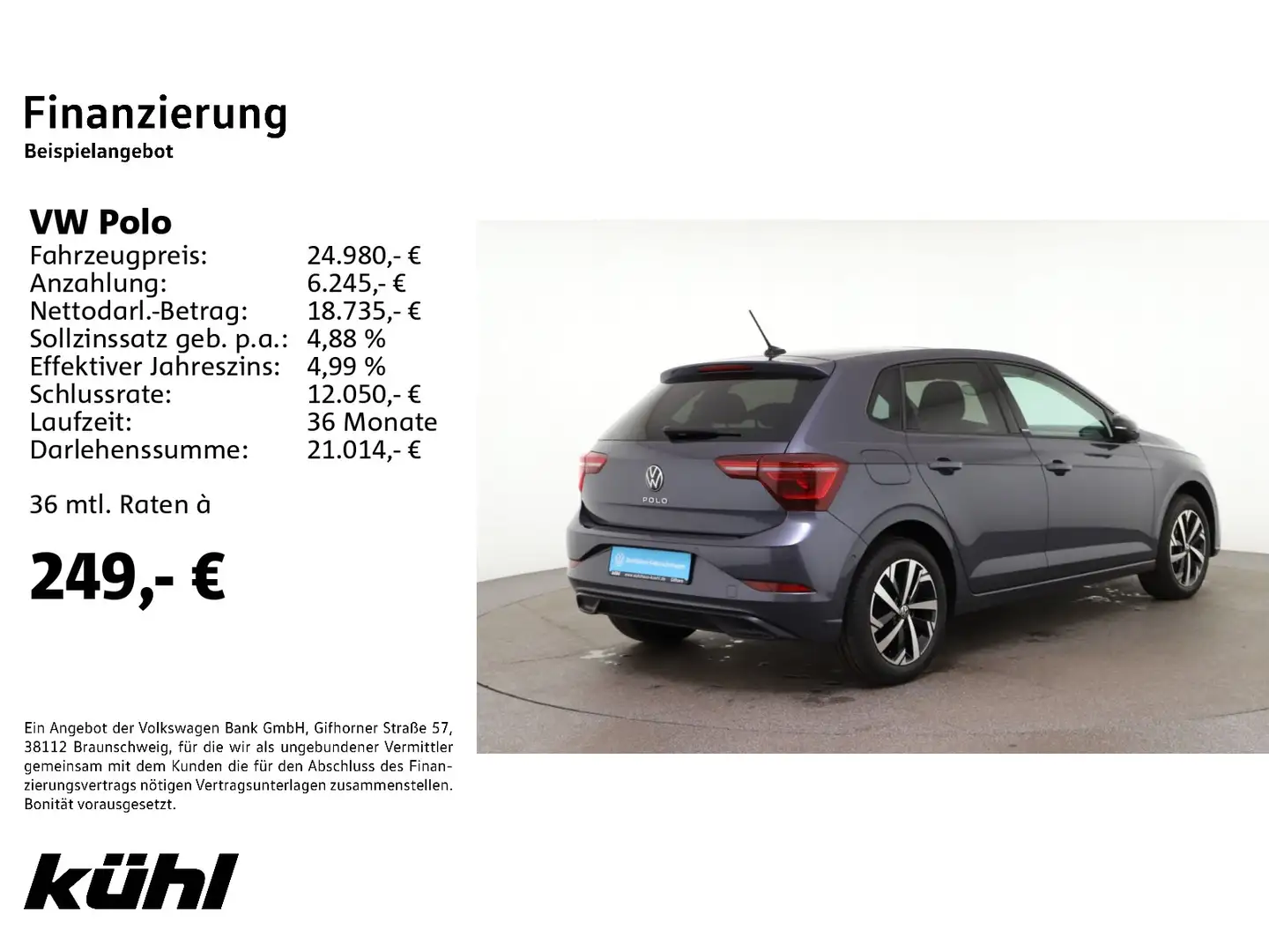 Volkswagen Polo 6 VI 1.0 TSI DSG Move IQ.Light ACC beats Ap Grau - 2