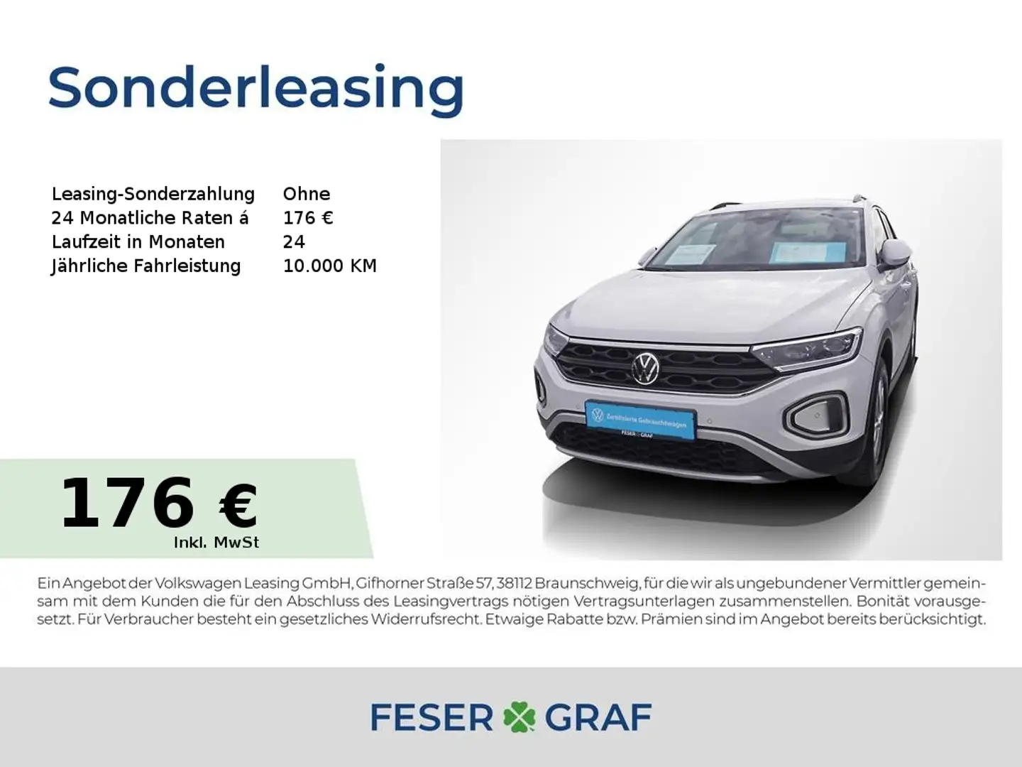 Volkswagen T-Roc 1.0 TSI Life LED Navi PDC Sitzh. V-Cockpit Weiß - 1