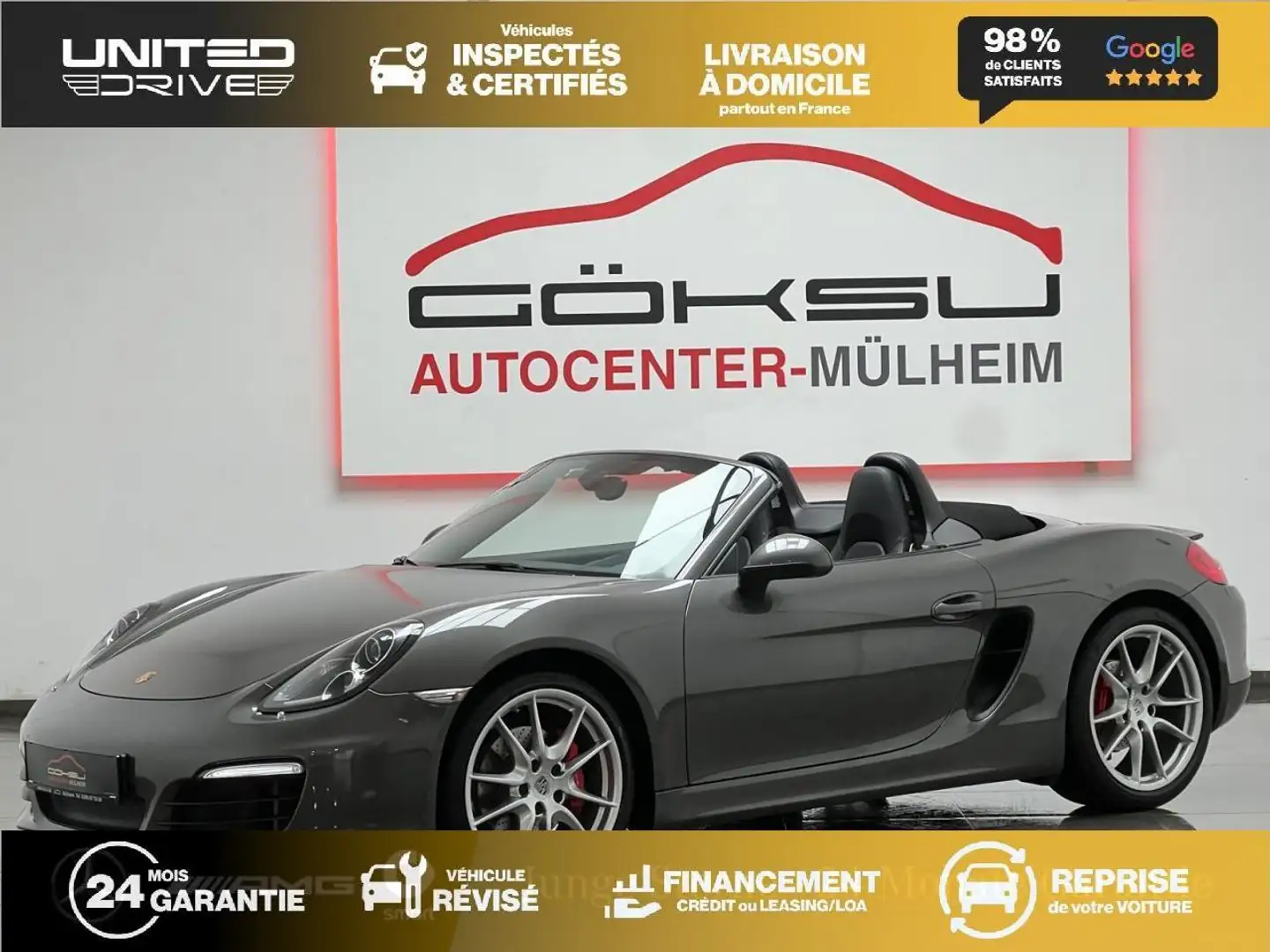Porsche Boxster Boxster 3.4i - 315 - BV PDK - Start\u0026Stop  TYPE 981 CABRIOLET S Grau - 1