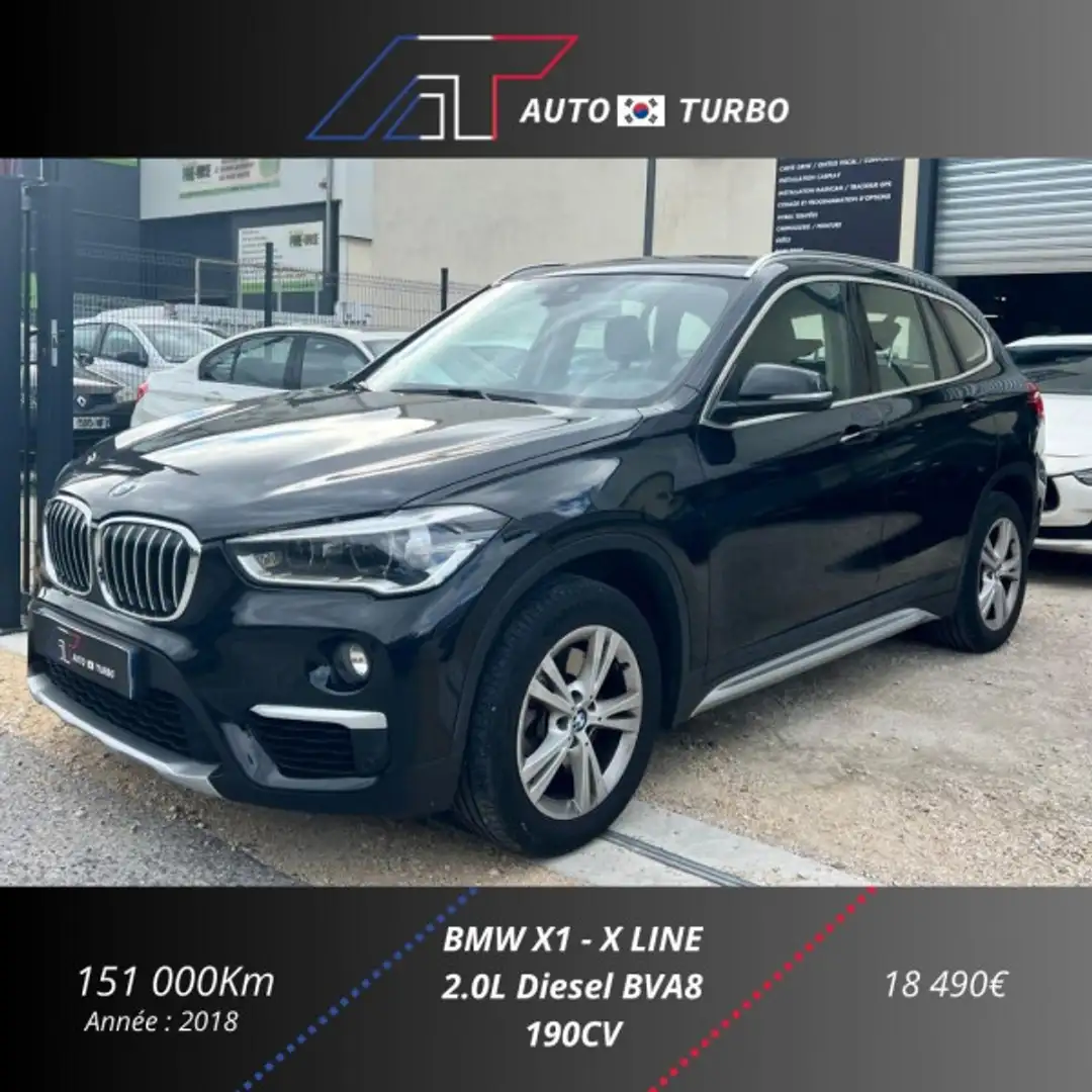 BMW X1 (F48) XDRIVE 20D 190CH XLINE Noir - 1
