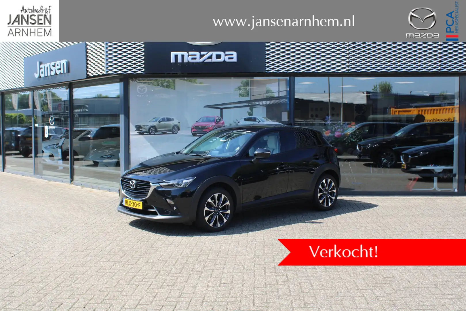 Mazda CX-3 2.0 SkyActiv-G 121 Luxury , Automaat, Wit Leder, C Zwart - 1