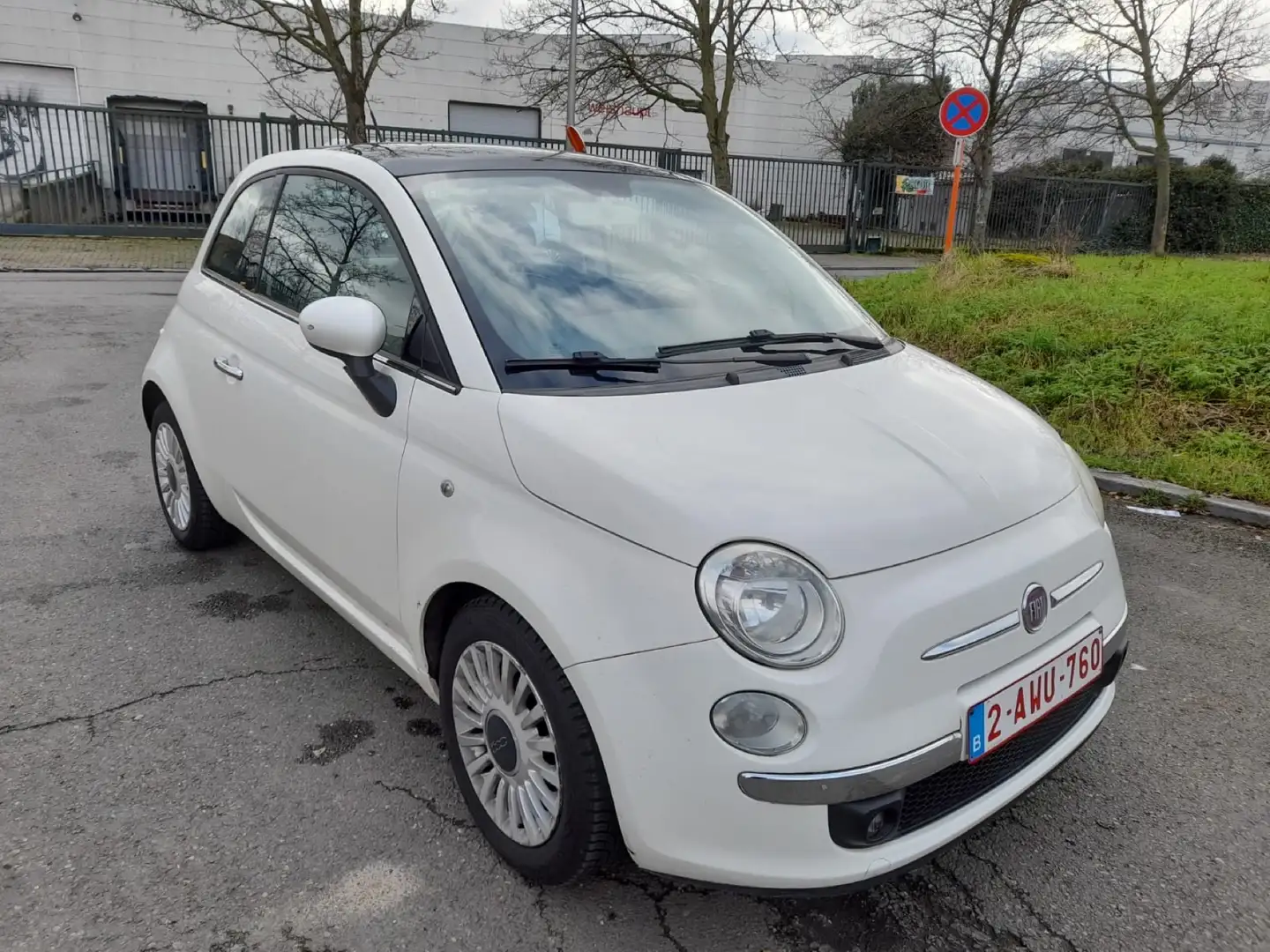 Fiat 500 1.2i Lounge Blanc - 2