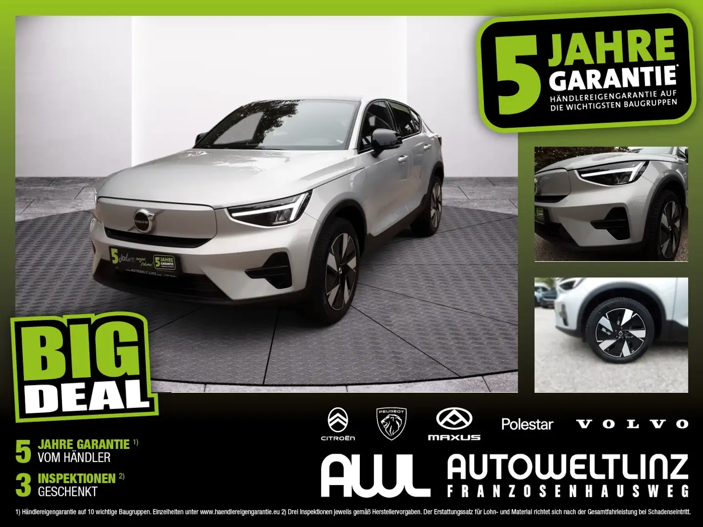 Volvo C40 Single Extended Rang 82 kWh Срібний - 1