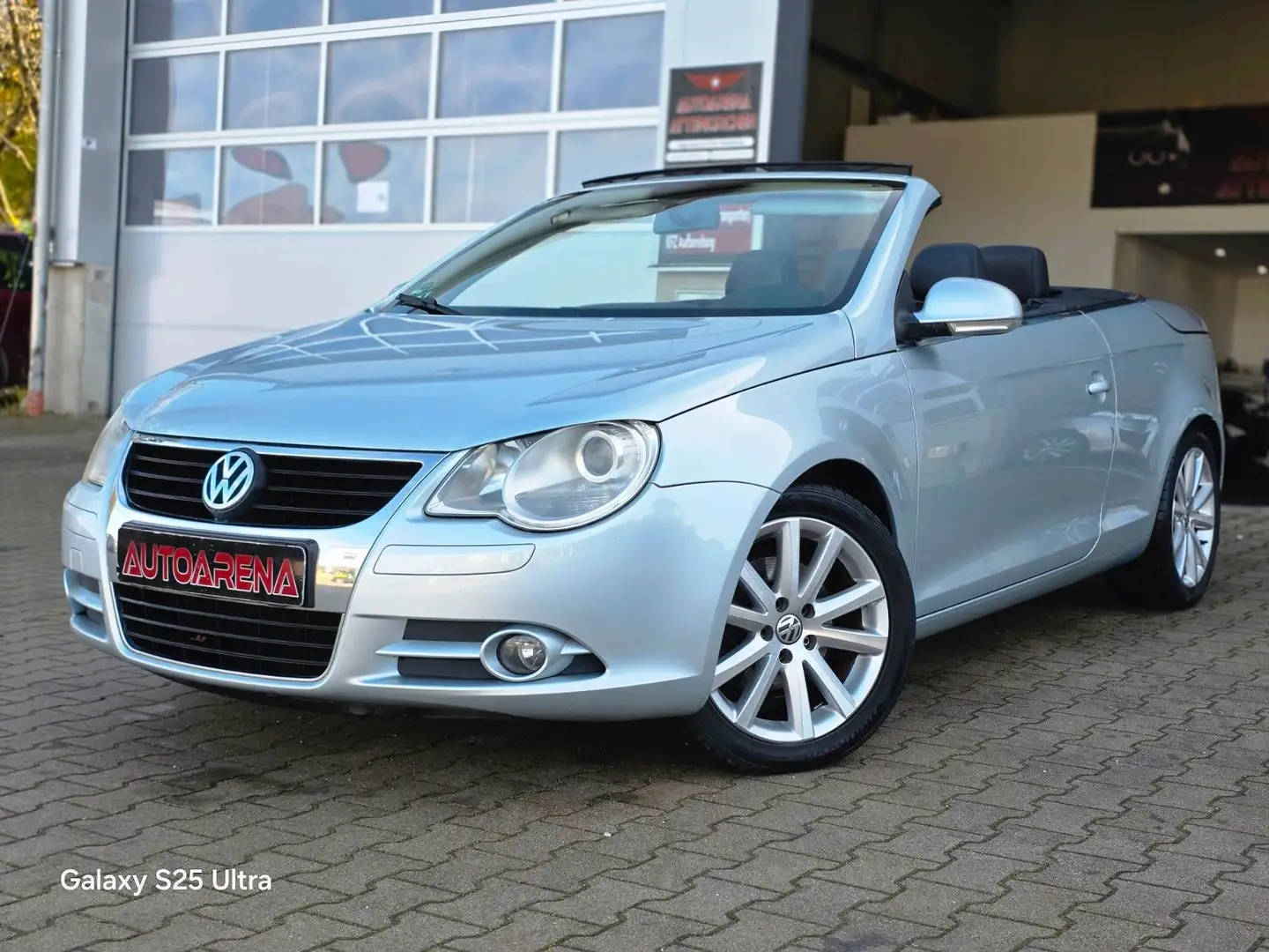 Volkswagen Eos 2.0 Turbo|SHZ|VOLLLEDER|PDC|KLIMAAUTOMATIK Silber - 1