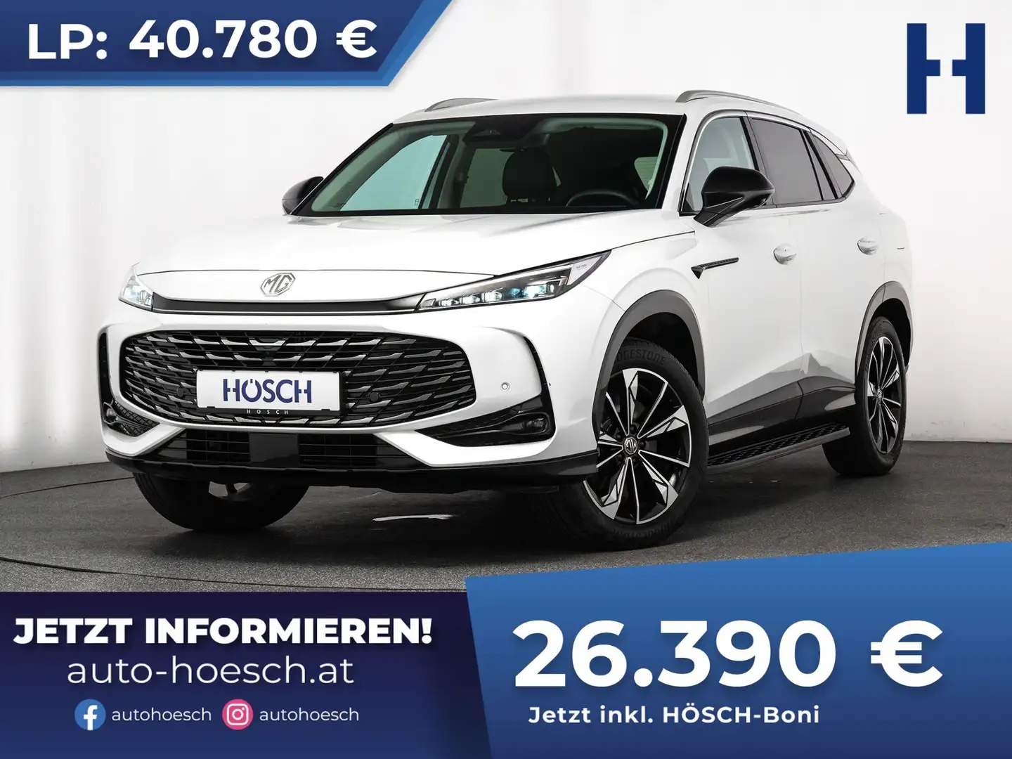 MG HS PHEV Luxury LEDER 360° NAV ASSISTENZ LAGERND Weiß - 1