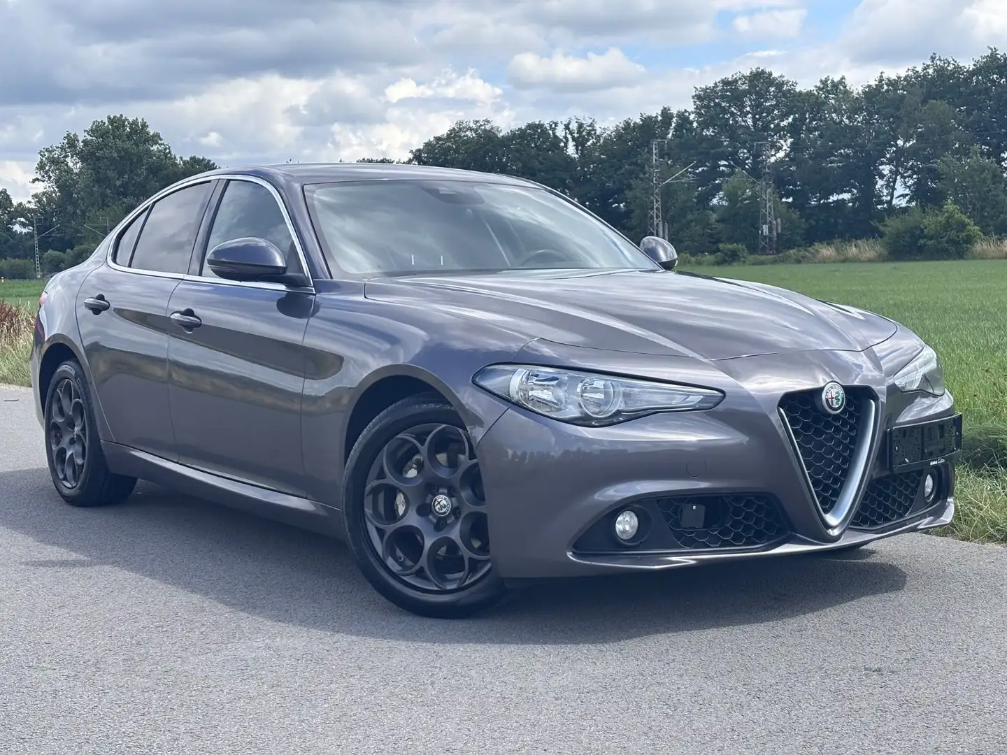 Alfa Romeo Giulia 2,2 Diesel aut.-Leder-Navi-Eur6- Gris - 1