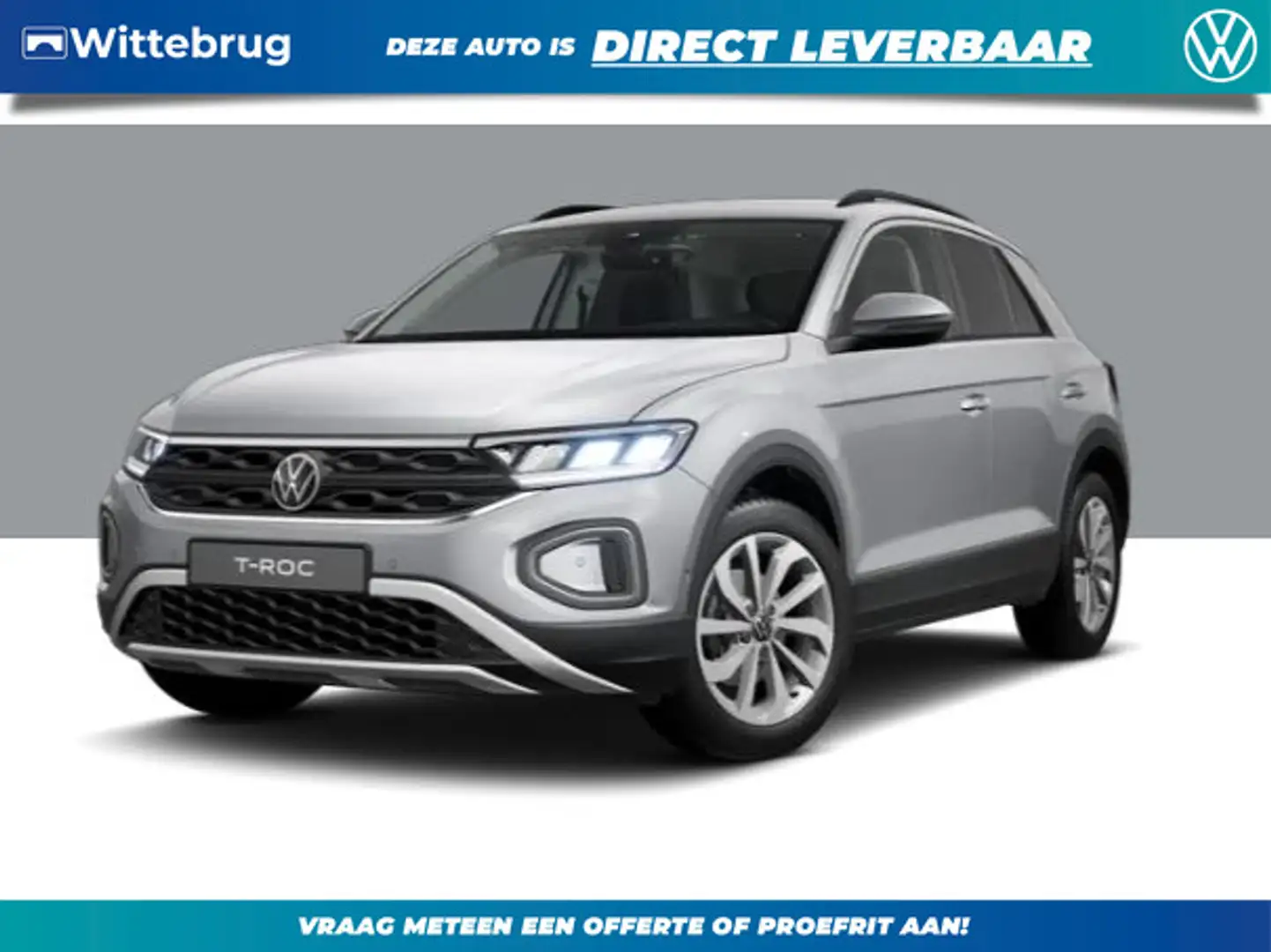 Volkswagen T-Roc 1.0 TSI Life Edition !!!Profiteer ook van 2.000 eu Grijs - 1