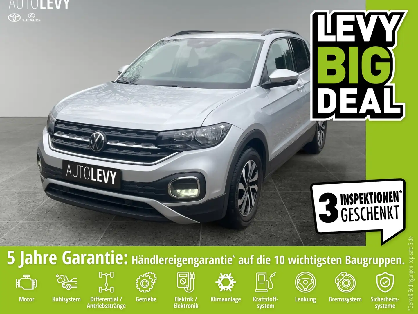 Volkswagen T-Cross 1.0 TSI Active +Allwetter+Carplay+Klima+ Argent - 1