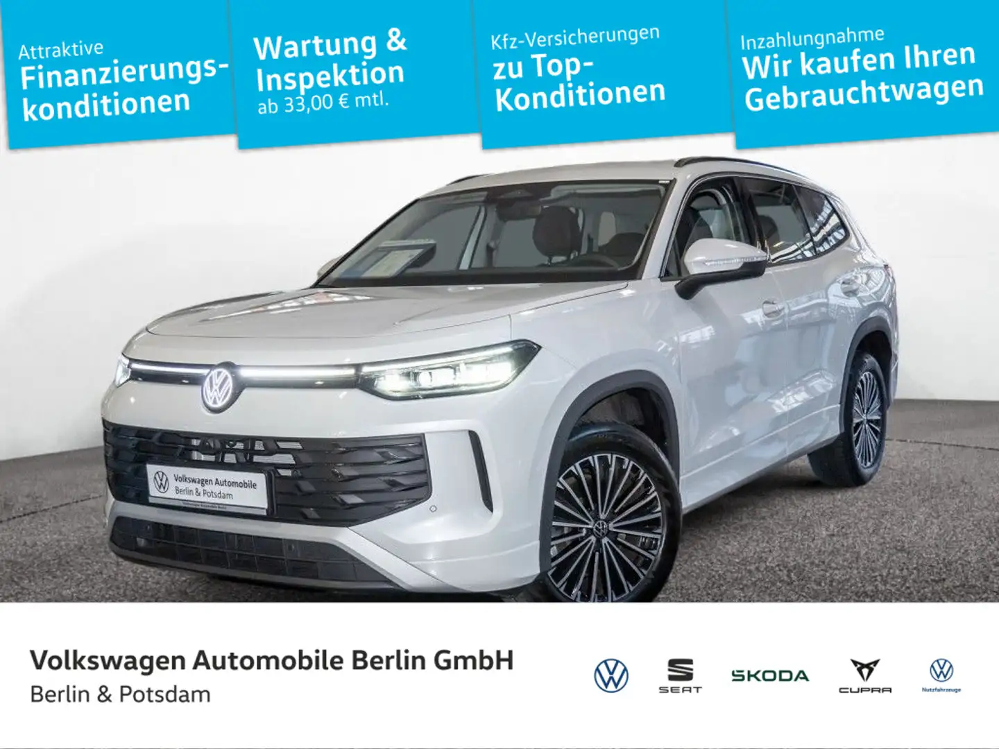 Volkswagen Tayron 2.0 TDI 4M Life 7-Sitzer 360°-Kamera AHK Weiß - 1