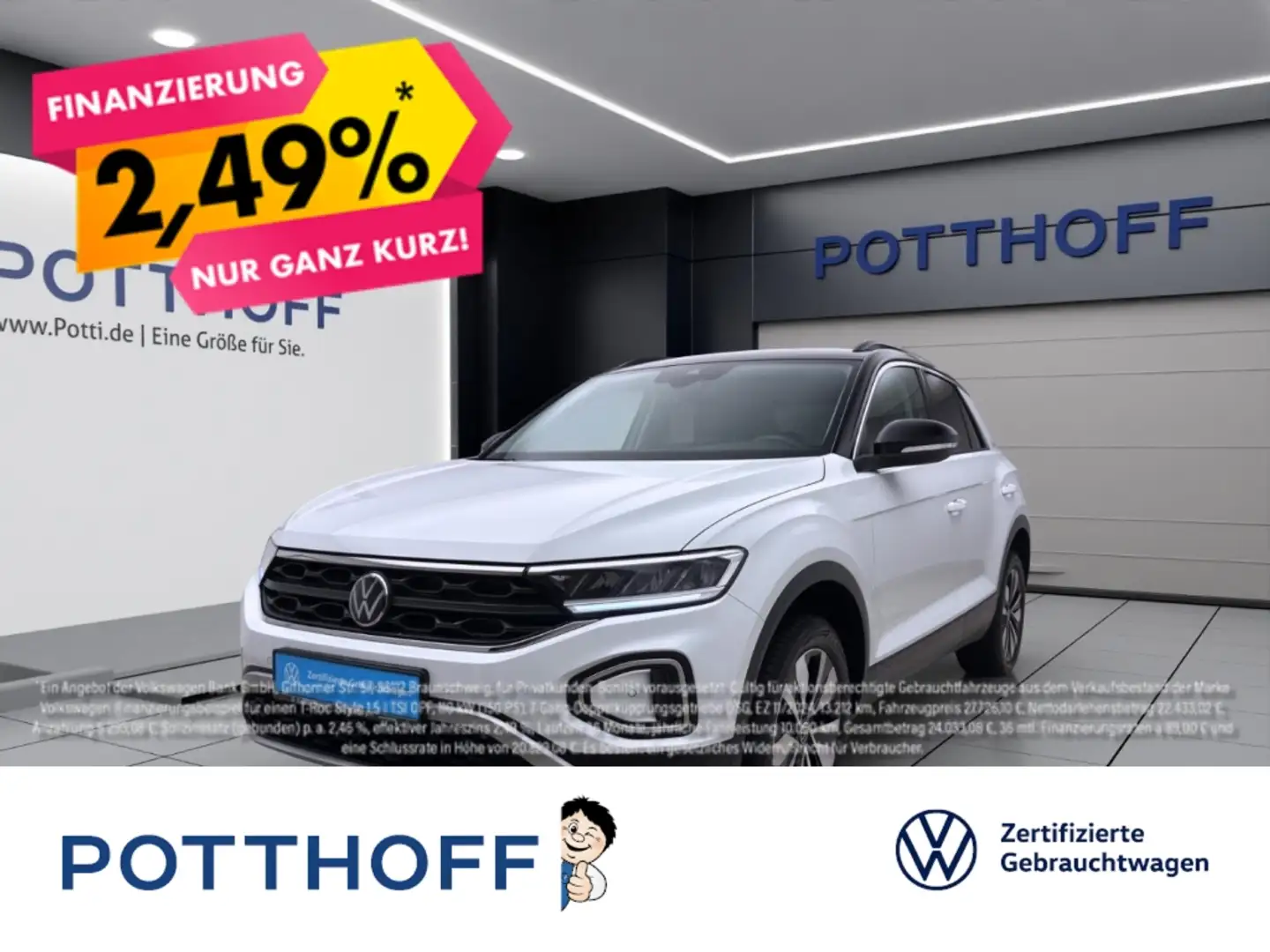 Volkswagen T-Roc 2.0 TDI DSG GOAL NAVI KAMERA LED SITZHZG Weiß - 1