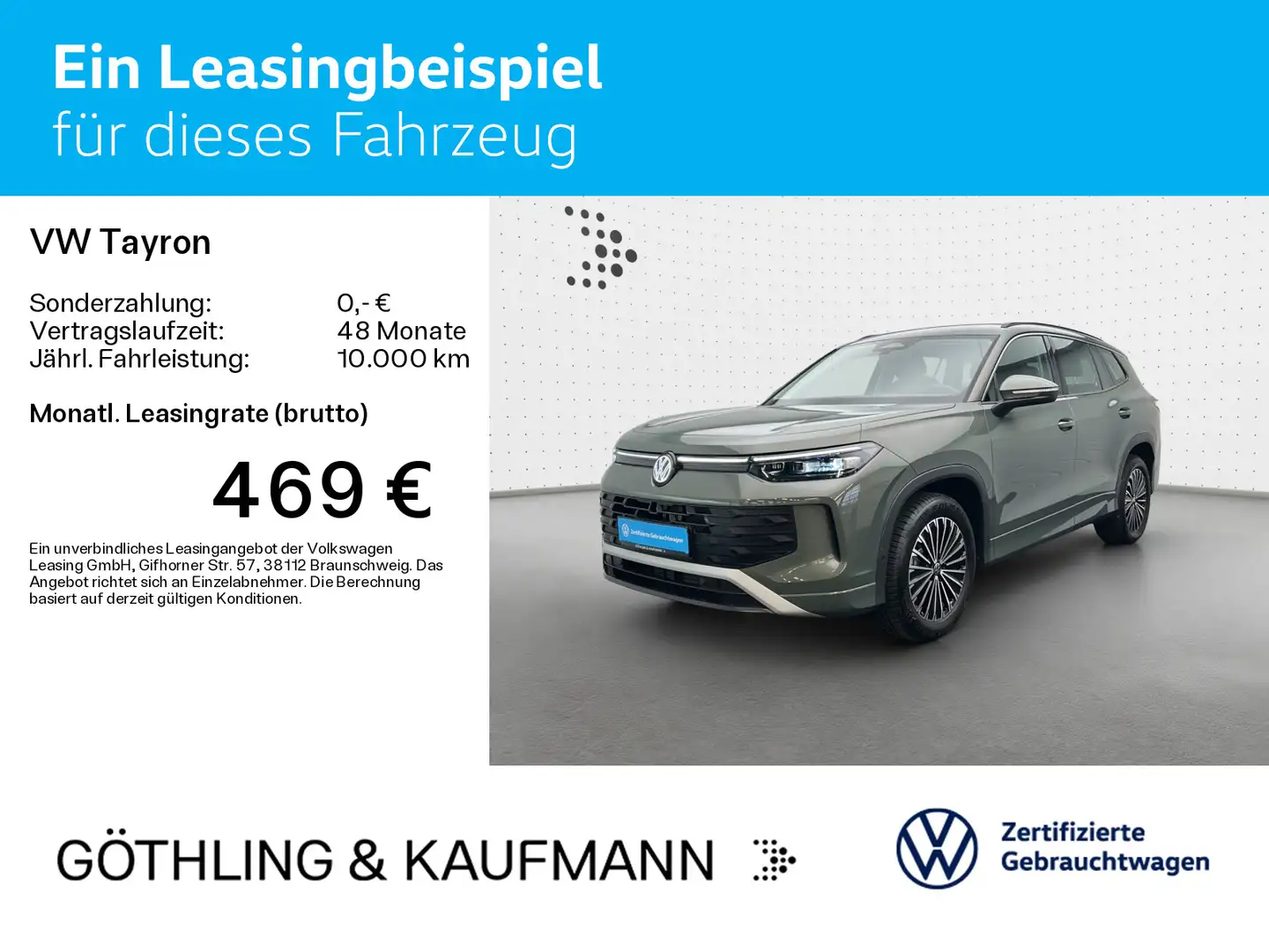 Volkswagen Tayron Life 1.5 eTSI DSG *AHK*KAM*APP*ASG*ACC*18 Grün - 2