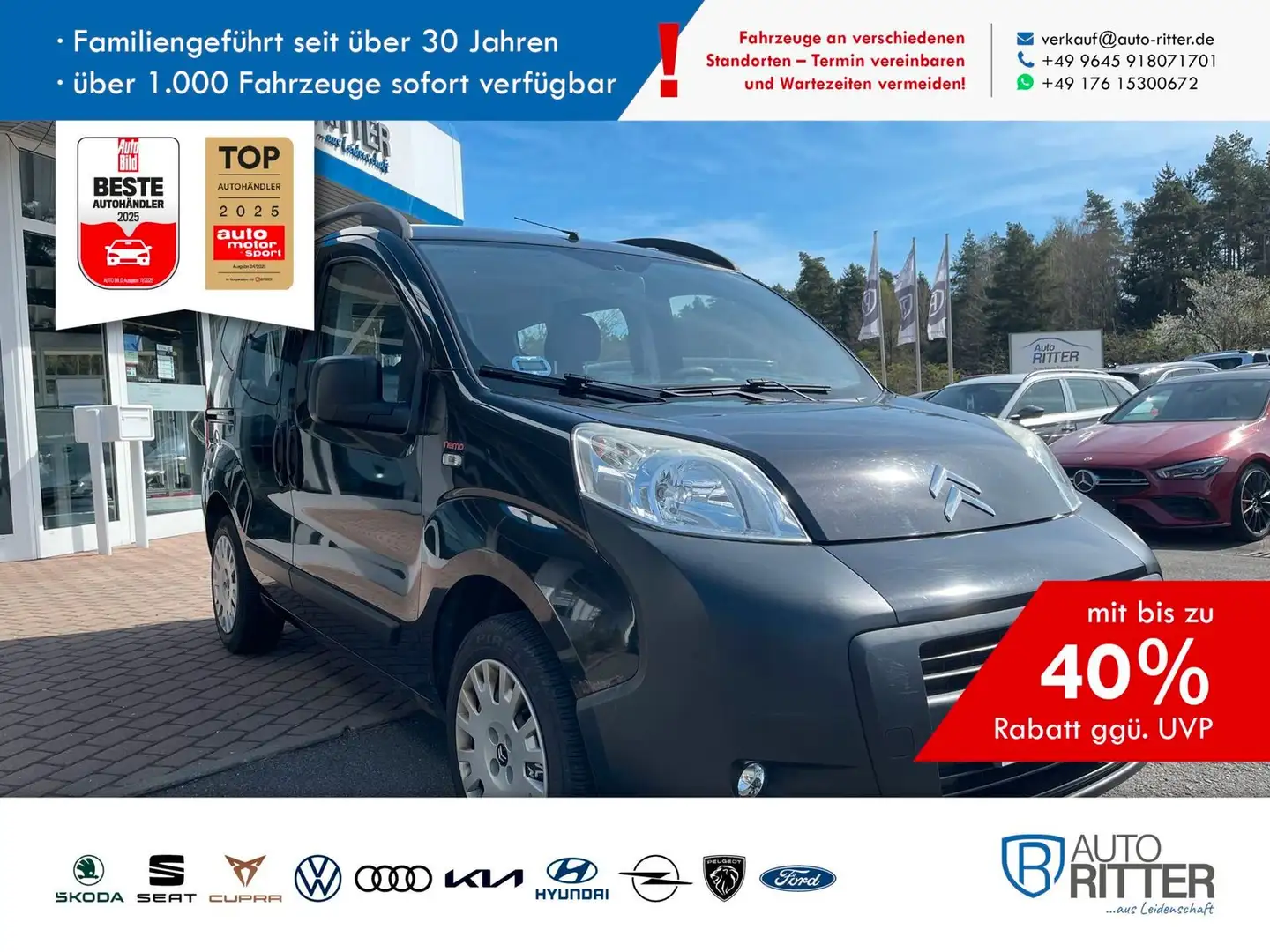 Citroen Nemo 1.4 Multispace Klima+Radio+CD Fekete - 1