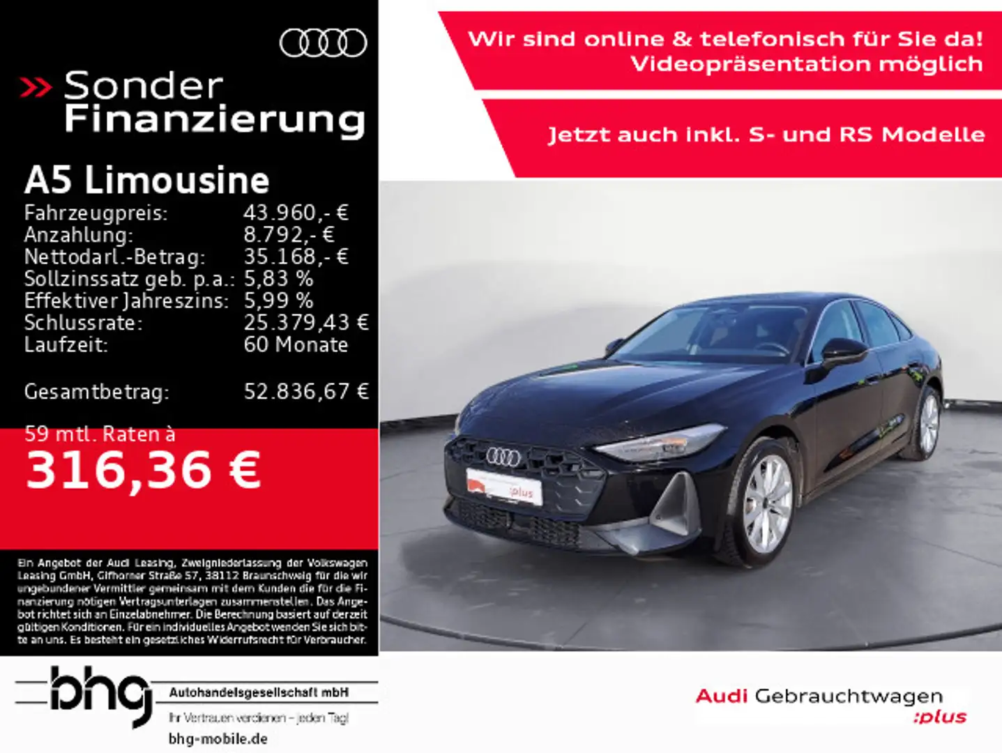 Audi A5 TFSI quattro S-tronic Business ACC Schwarz - 1