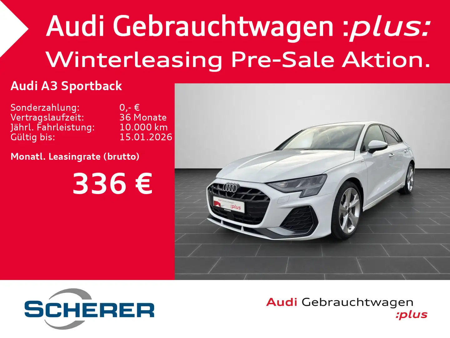 Audi A3 S line 35 TFSI S tronic NAVI SONOS Weiß - 1