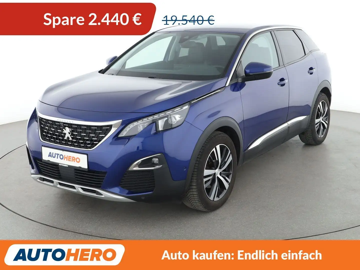 Peugeot 3008 1.5 Blue-HDi Allure Aut.*NAVI*LED*CAM*SHZ*TEMPO* Blau - 1