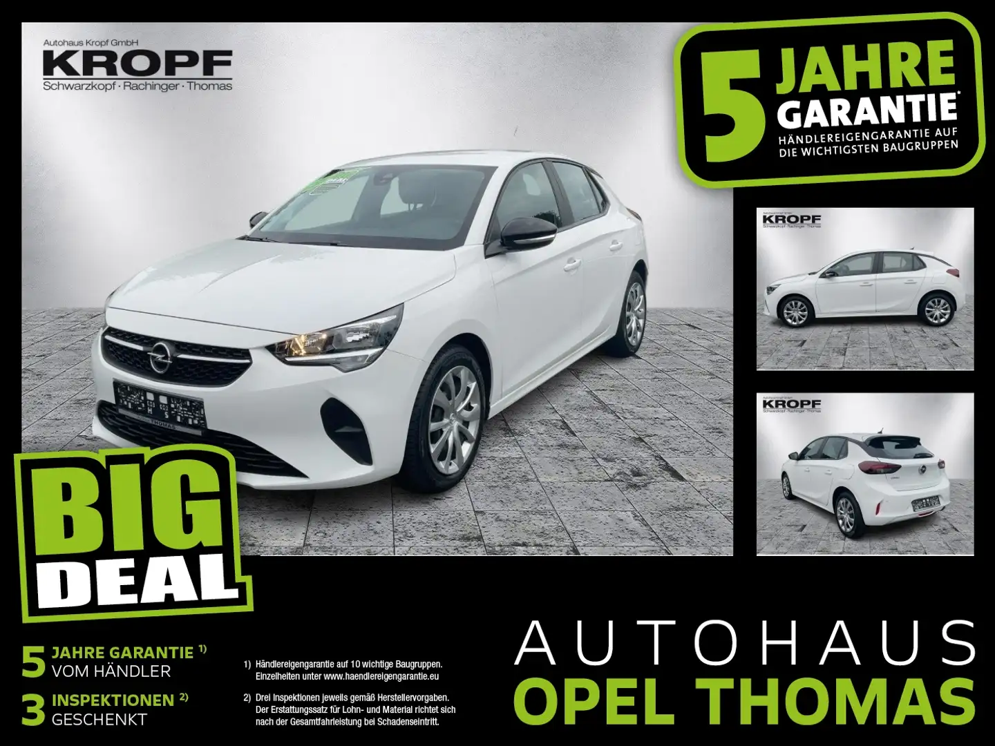 Opel Corsa F 1.2 Turbo Edition FIN ab 2,99% SHZ+PDC Weiß - 1