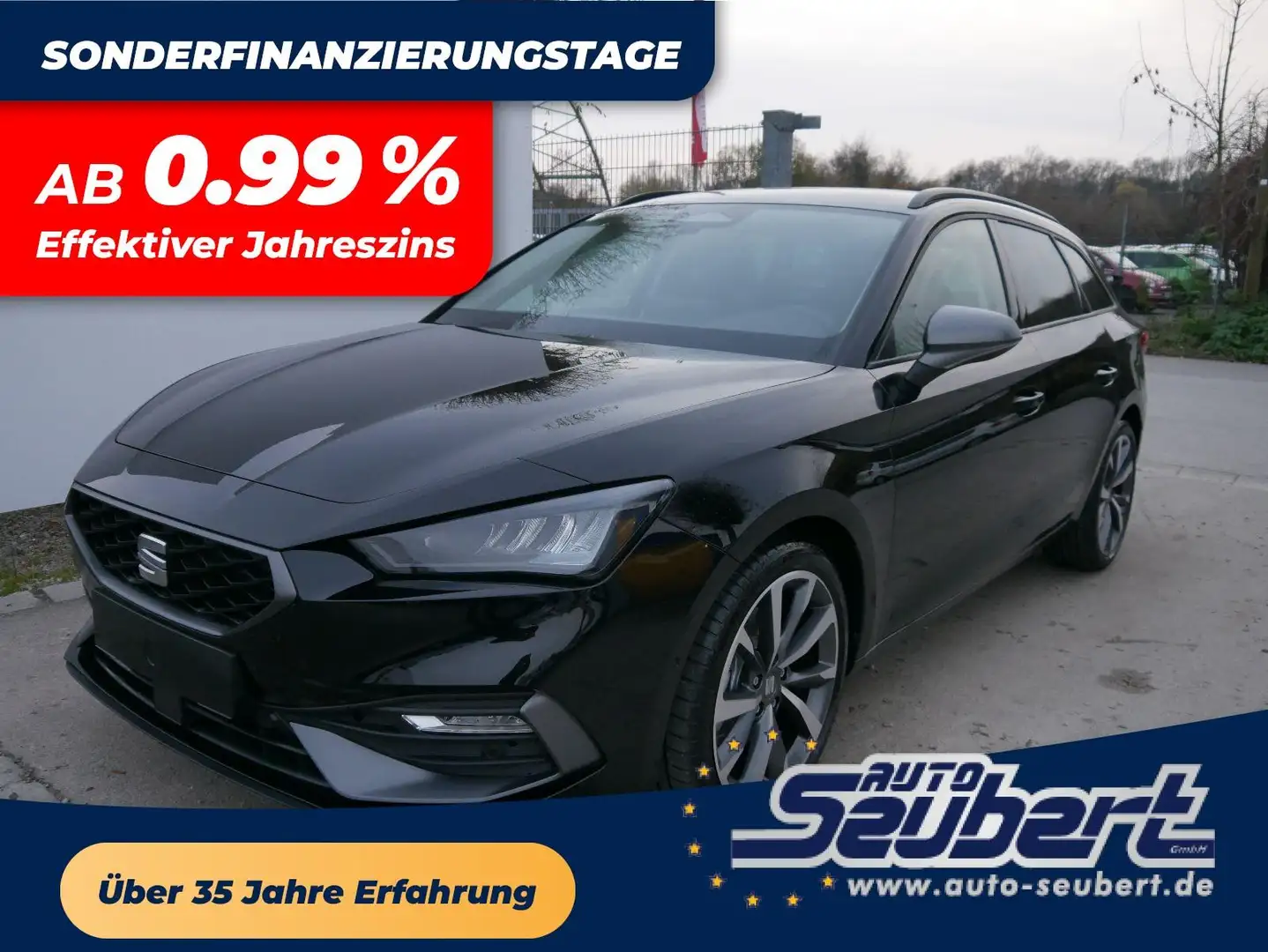 SEAT Leon Kombi FR 2.0 TDI DSG*NAVI*ACC*PDC*5j-GARANTIE*LED* Schwarz - 1