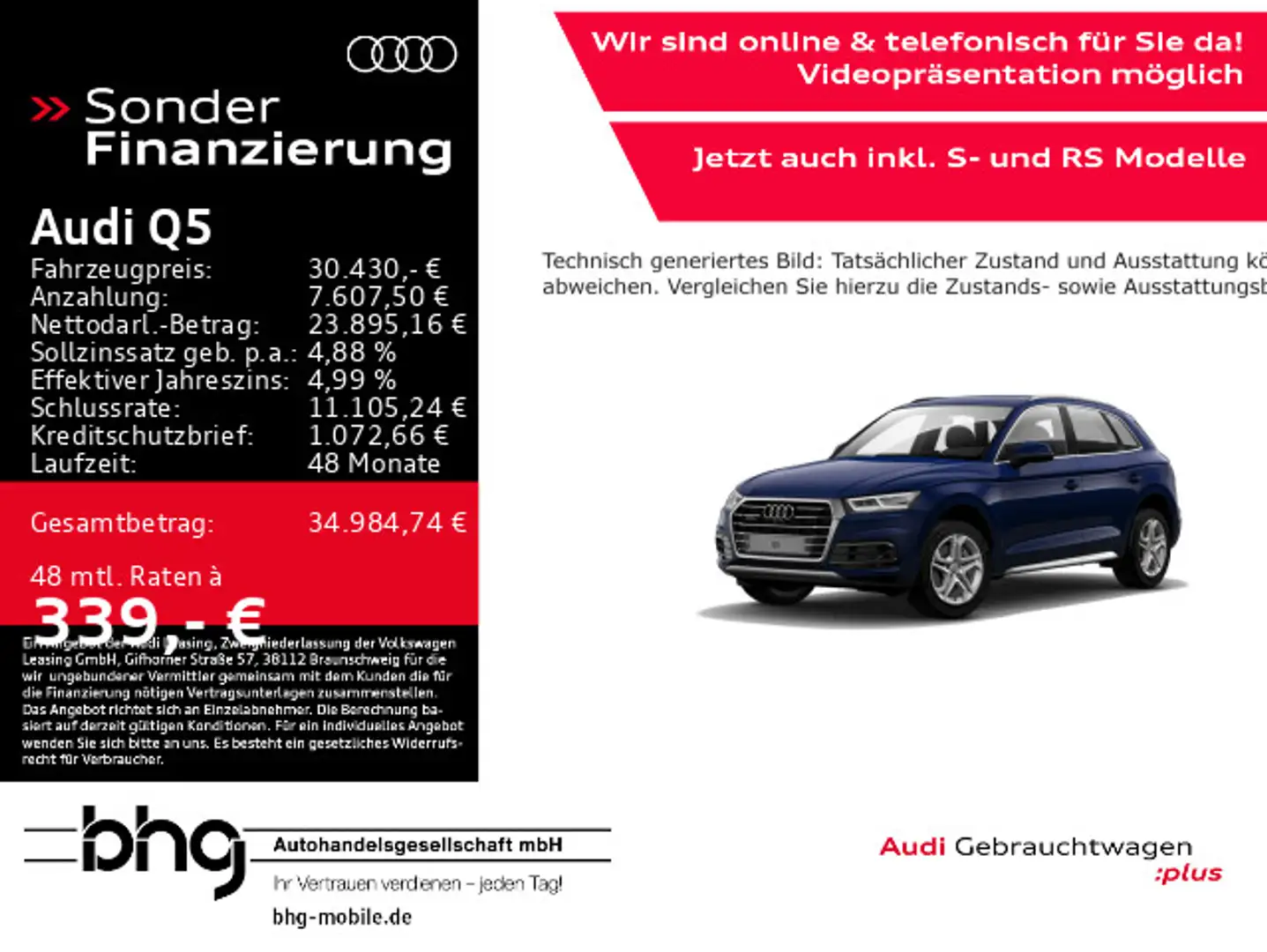 Audi Q5 2.0 TFSI quattro Blau - 1