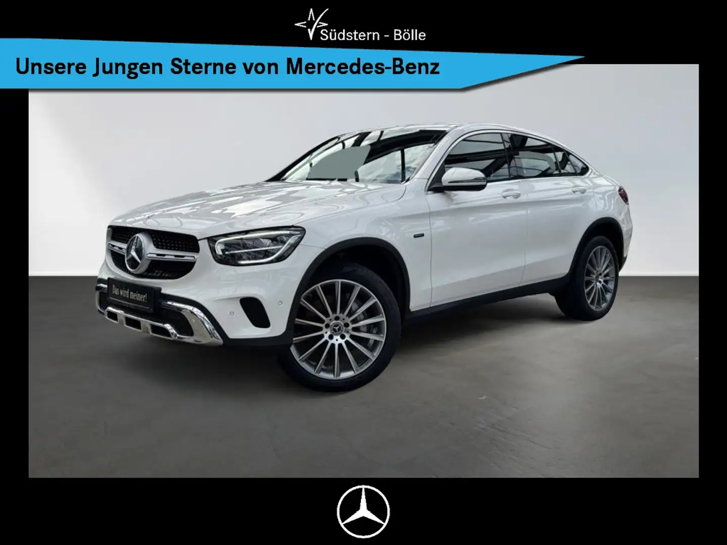 Mercedes-Benz GLC 300 de 4M Coupé AHK+AMBIENTE+KAMERA+20"-AMG Blanc - 1