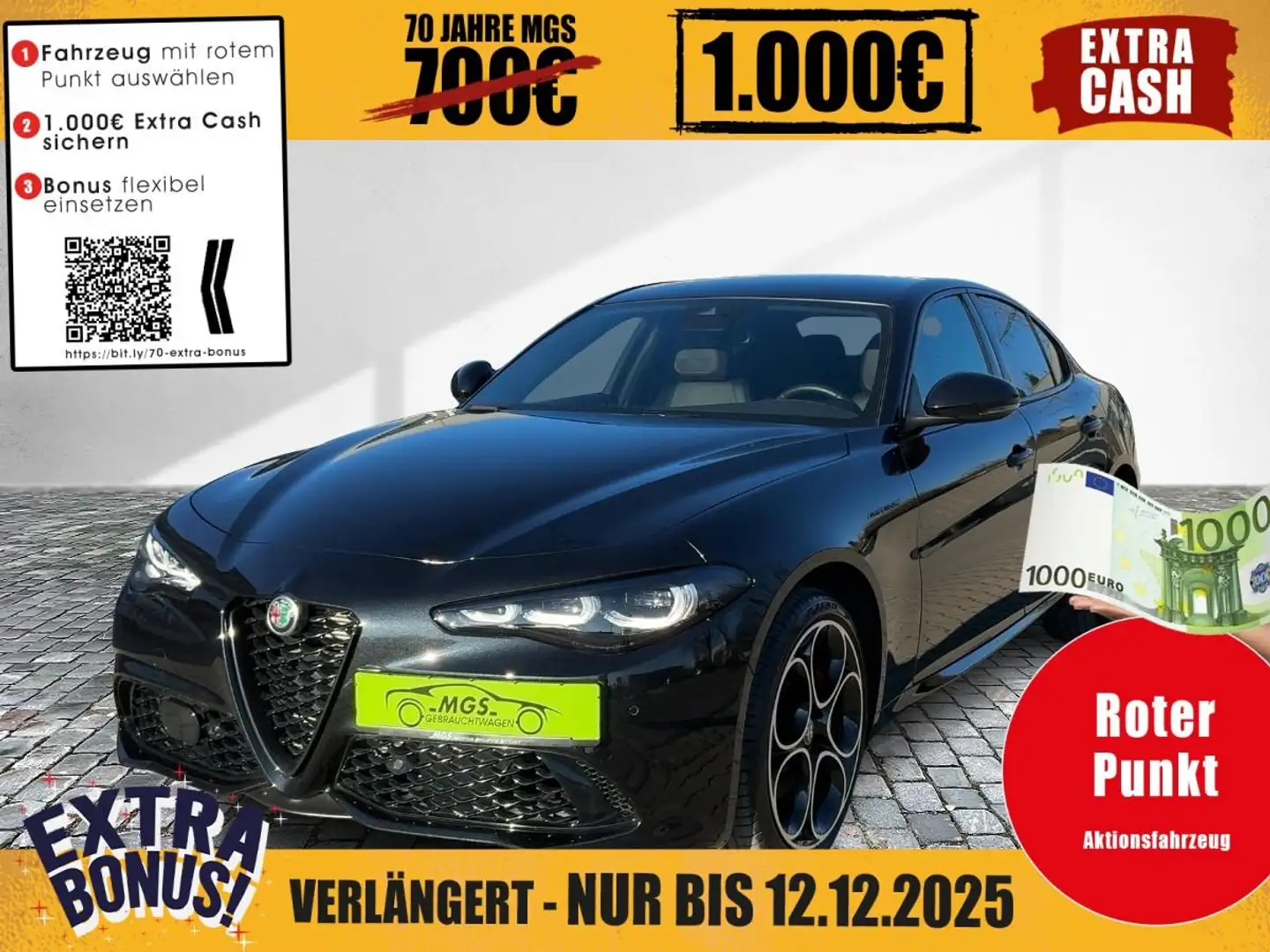 Alfa Romeo Giulia Competizione Q4 2.0 Turbo KAT ANDROID Zwart - 1