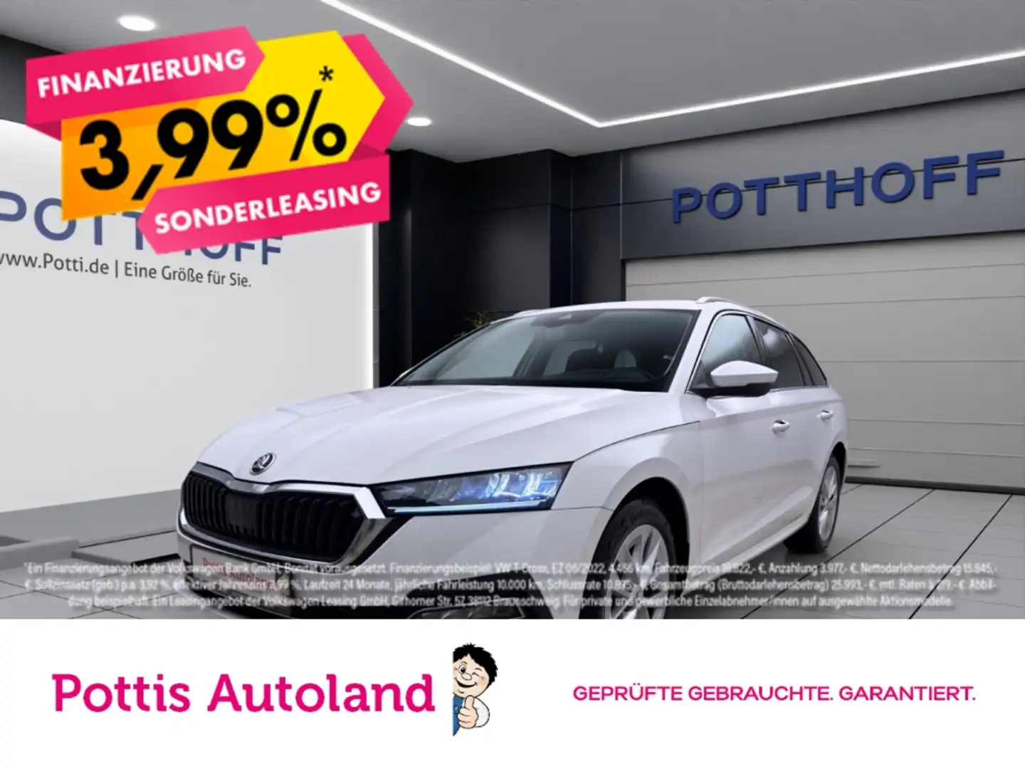 Skoda Octavia Combi 2.0 TDI STYLE NAVI ACC KAMERA HuD Weiß - 1