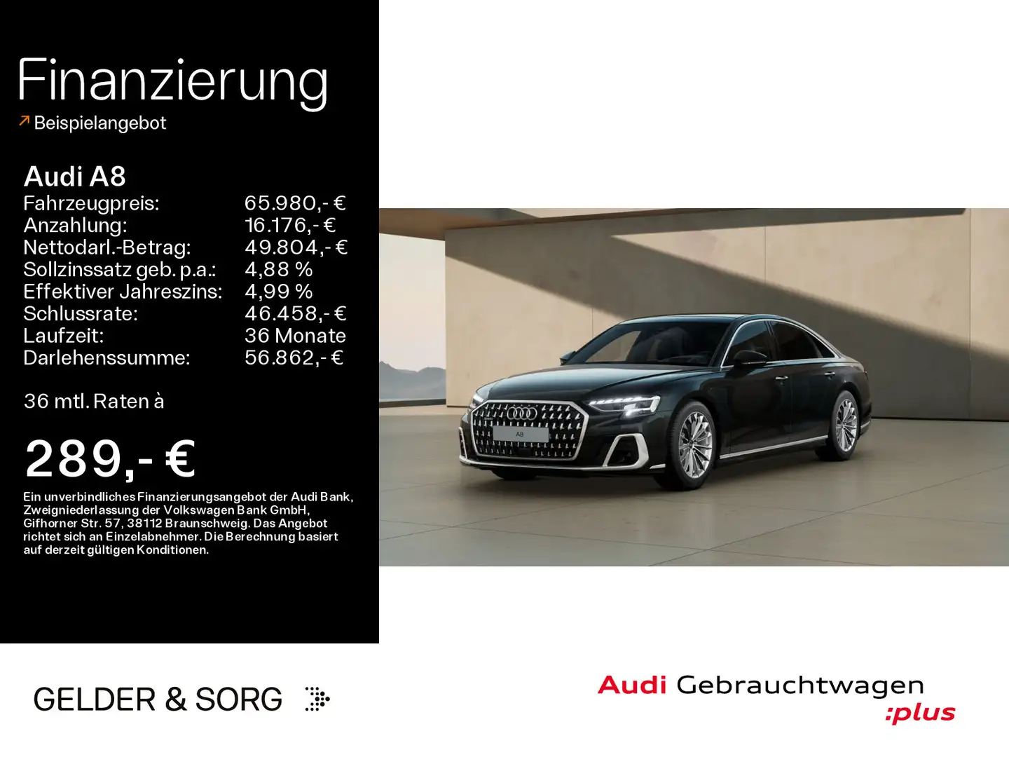 Audi A8 50 TDI qu. Pano*Stand*Air*B&O*HuD*Matrix*360° crna - 1