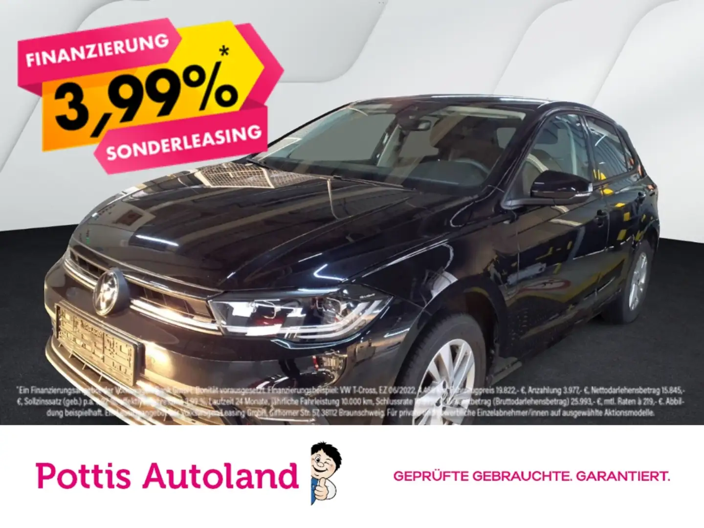 Volkswagen Polo 1.0 TSI DSG STYLE NAVI IQ.LIGHT ACC PDC Schwarz - 1
