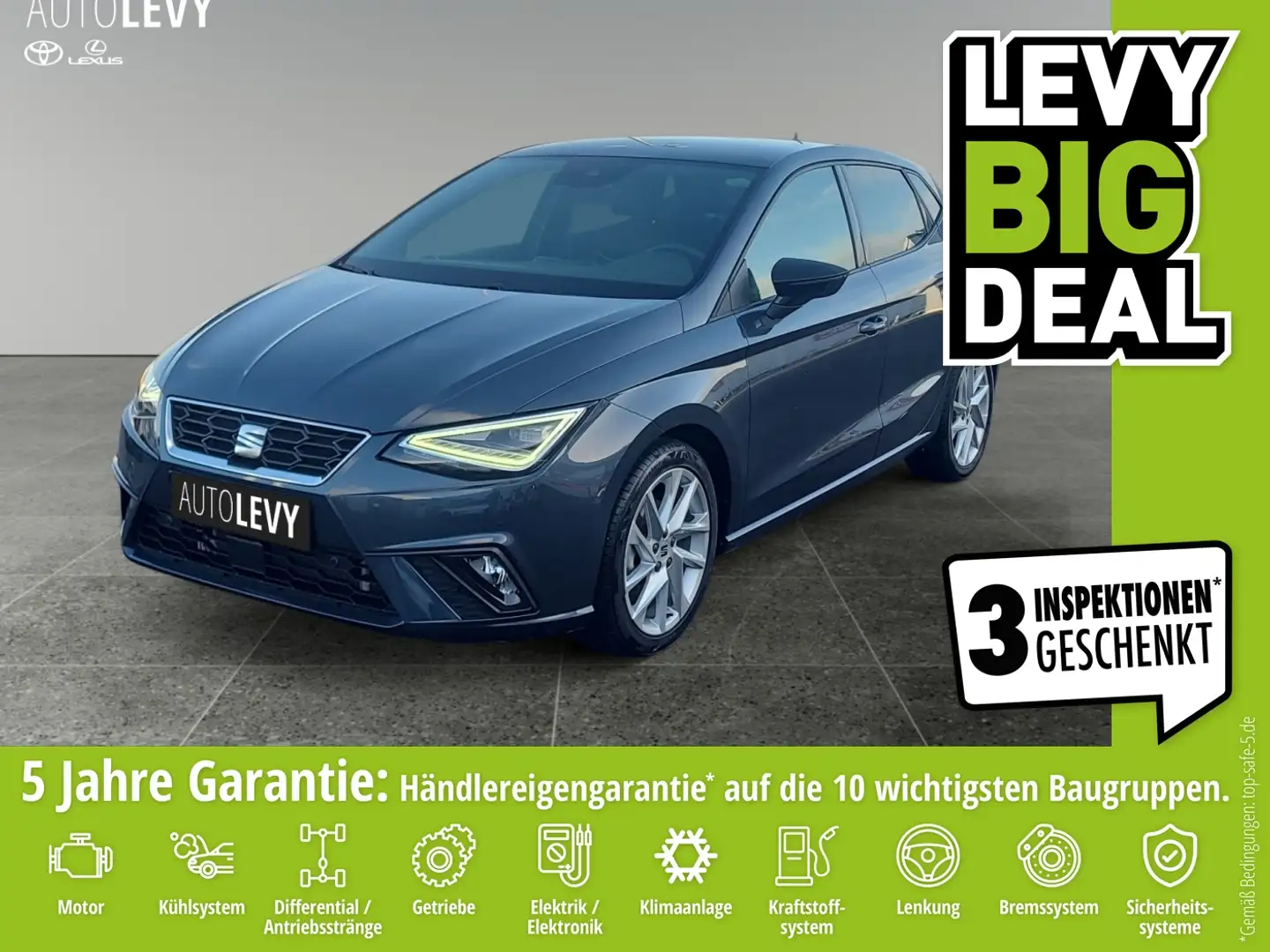 SEAT Ibiza 1,5 TSi DSG FR *NAVI*LED*KLIMA*LM*RFK*PDC* Grau - 1