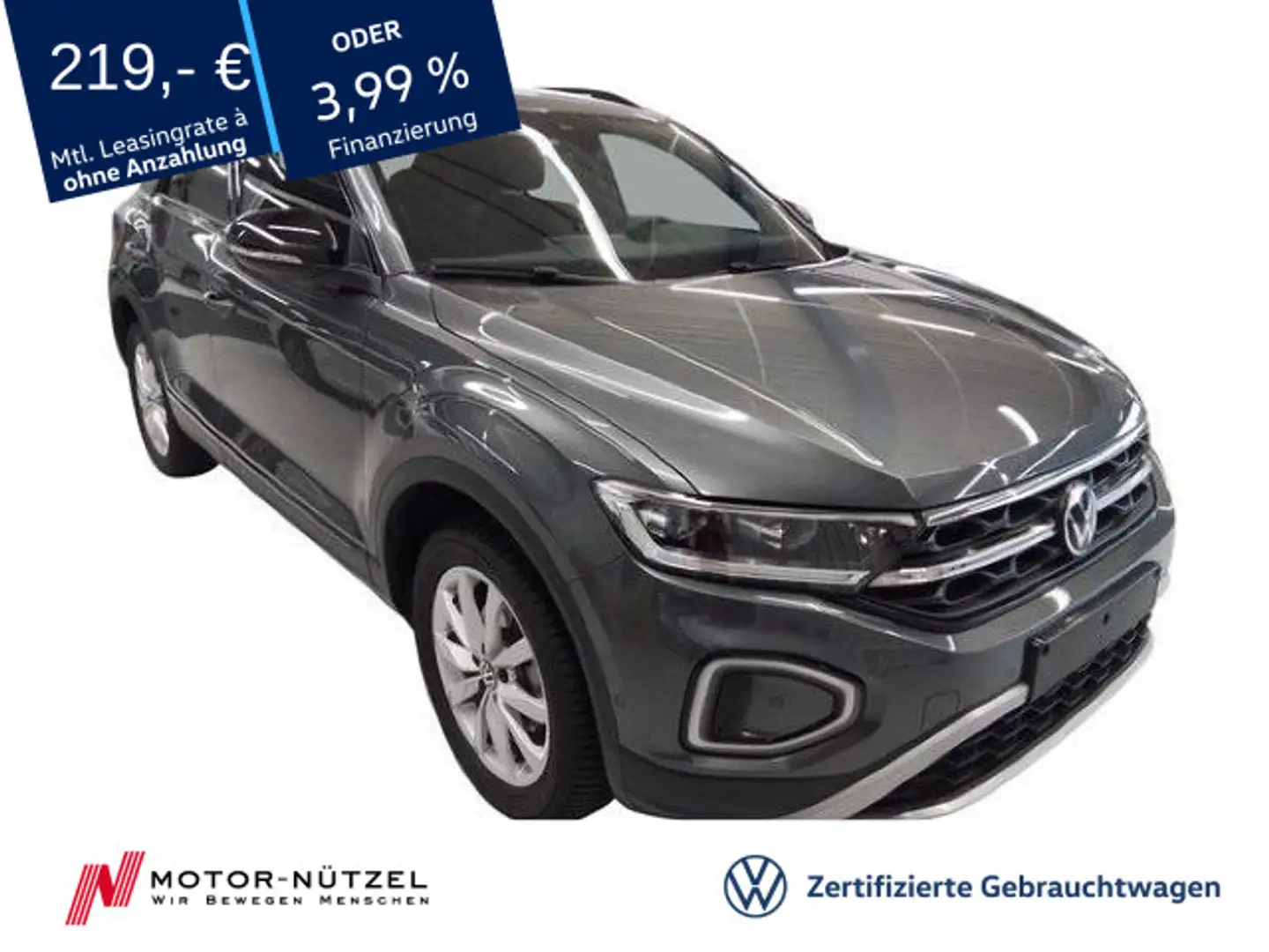 Volkswagen T-Roc 1.5 TSI STYLE 5JG+LEDplus+NAVI+AHK+ACC+DAB Grau - 1