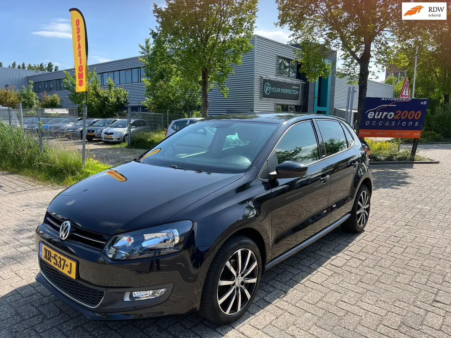 Volkswagen Polo 1.2 TSI Highline - AIRCO - 5 DEURS - ZWART ! Zwart - 1