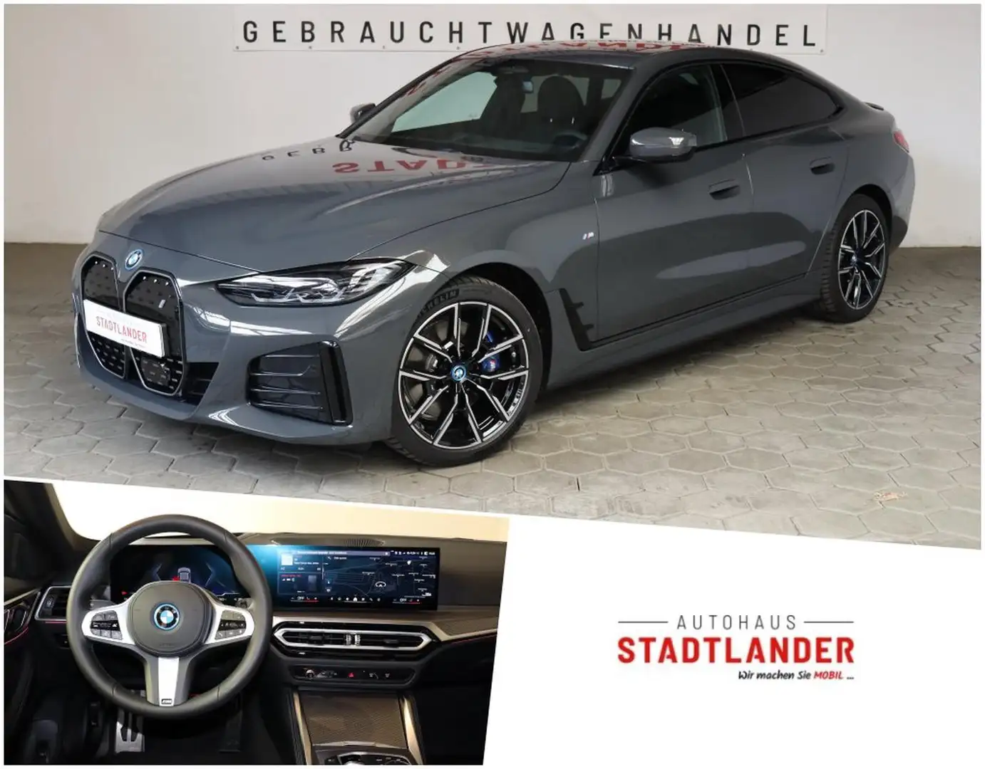 BMW i4 35 eDrive M Sport Pro PANO*DRIV.ASSISTPRO*CAM Gris - 1