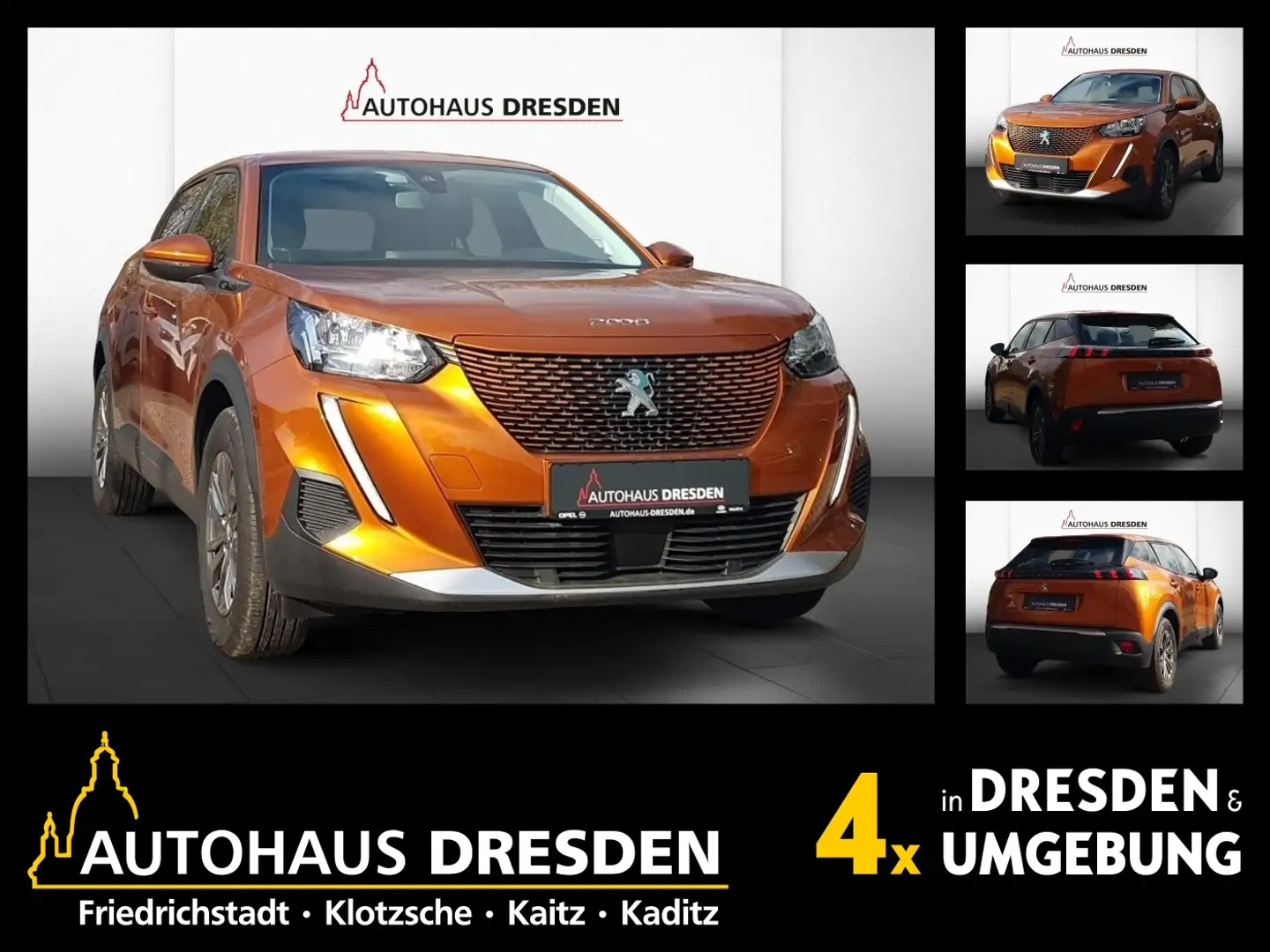 Peugeot 2008 e- *DAB*PDC*KLIMA-AT* Oranžová - 1