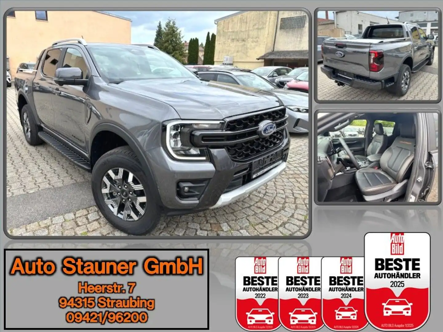 Ford Ranger 2.3 EcoBoost PHEV e-4WD DoKa Wildtrak*ACC Grijs - 1