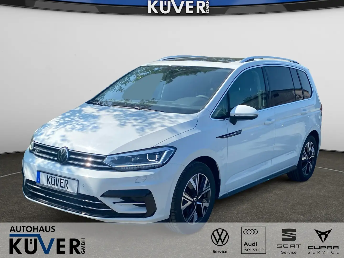 Volkswagen Touran R-Line 2,0 TDI DSG Navi+ACC+AHK+Pano+7S Wit - 1