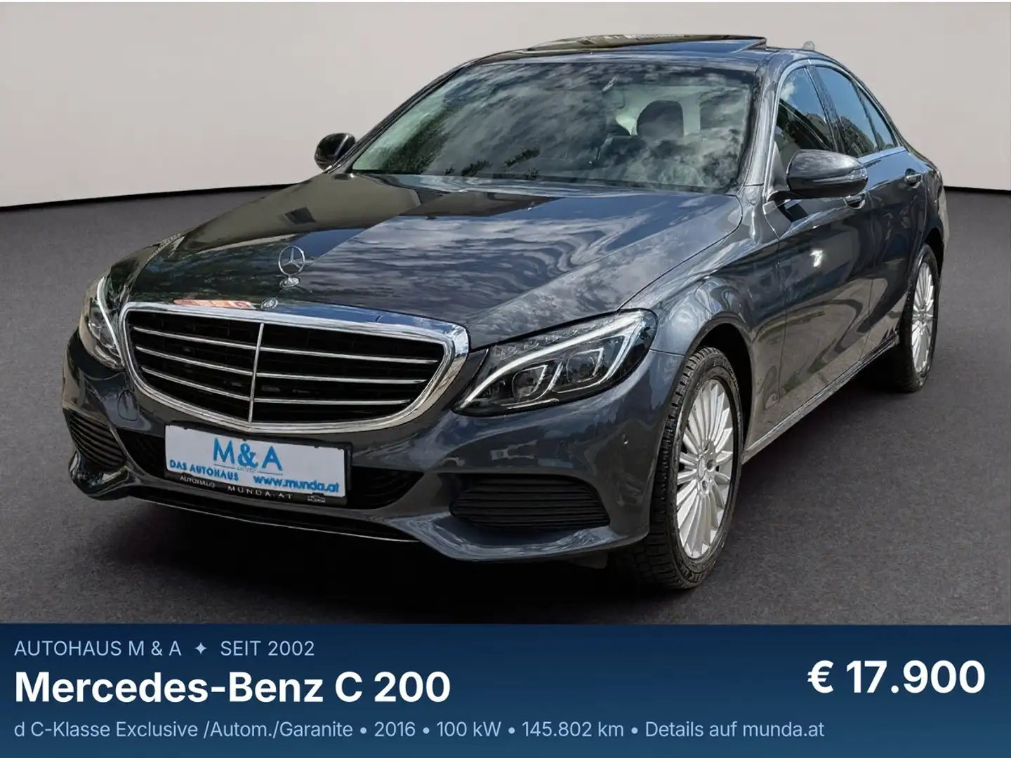 Mercedes-Benz C 200 d C-Klasse Exclusive /Autom./Garanite Grau - 1