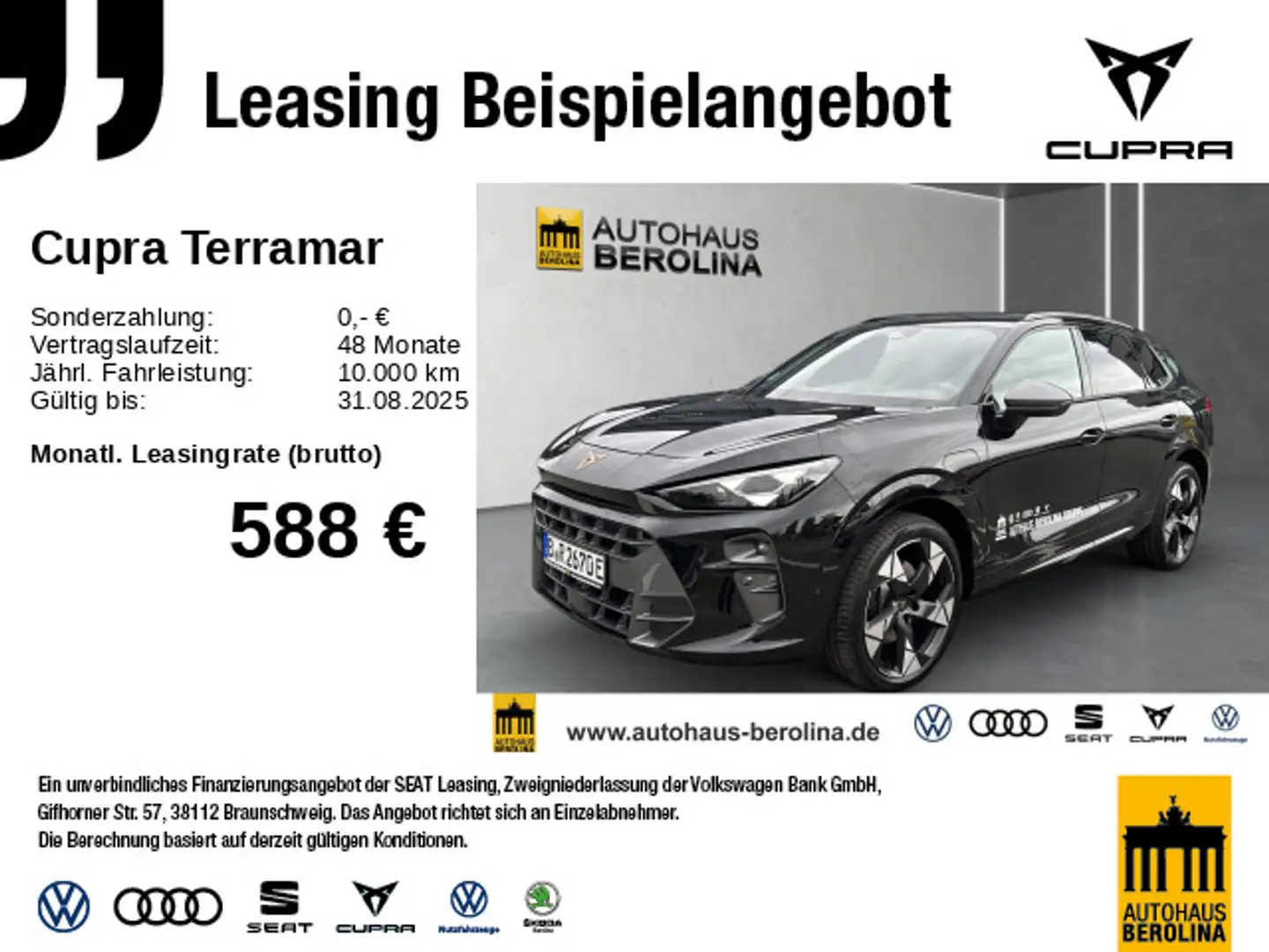 CUPRA Terramar 1.5 e-Hybrid VZ DSG *PANO*MATRIX*AHK* Negro - 1