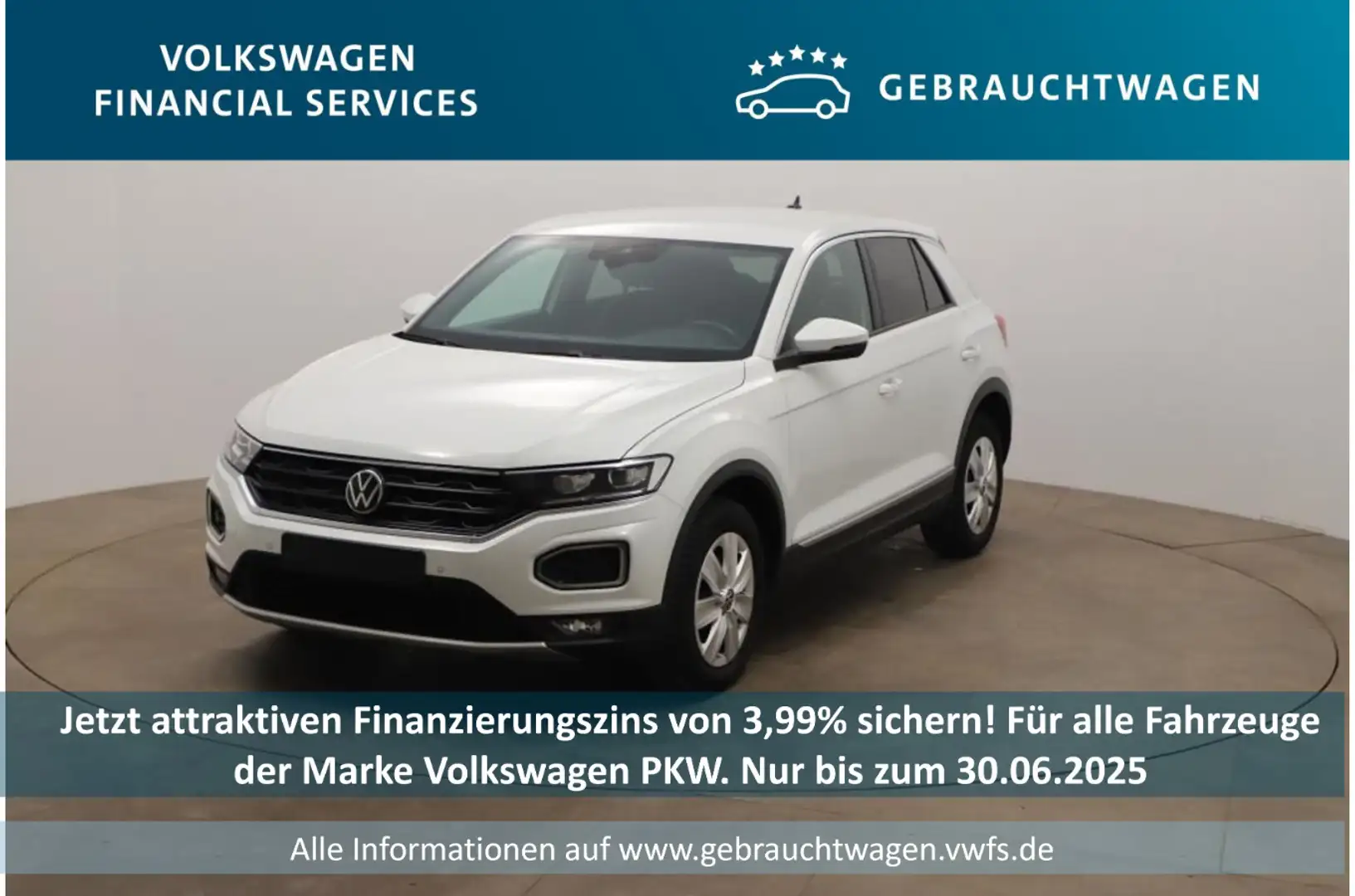 Volkswagen T-Roc Sport 1.5 TSI DSG RFK*PDC*Tempo*Klima*SH Weiß - 1