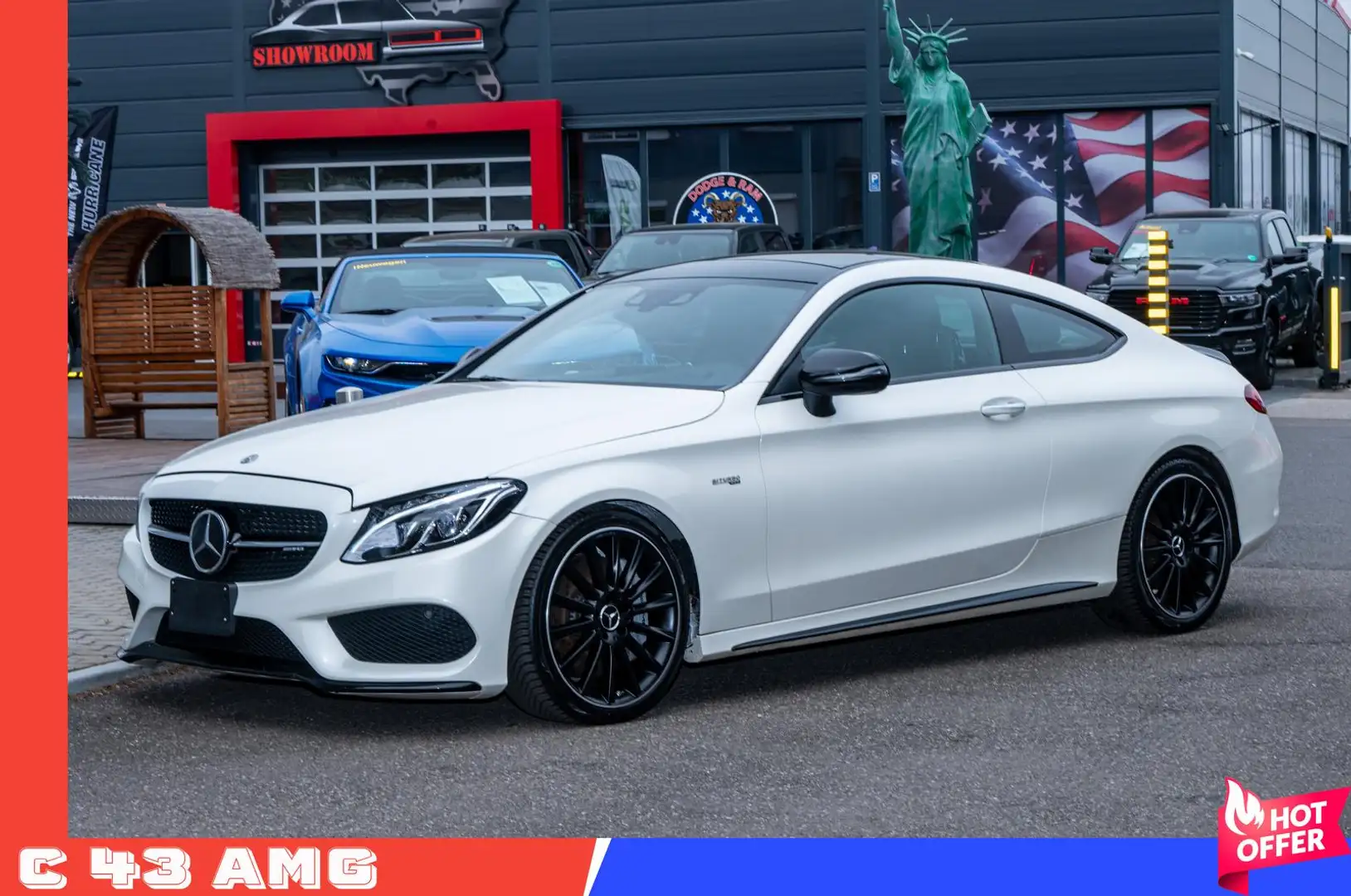 Mercedes-Benz C 43 AMG 3.0,Navi,Sitzheizg,4Matic Biały - 1