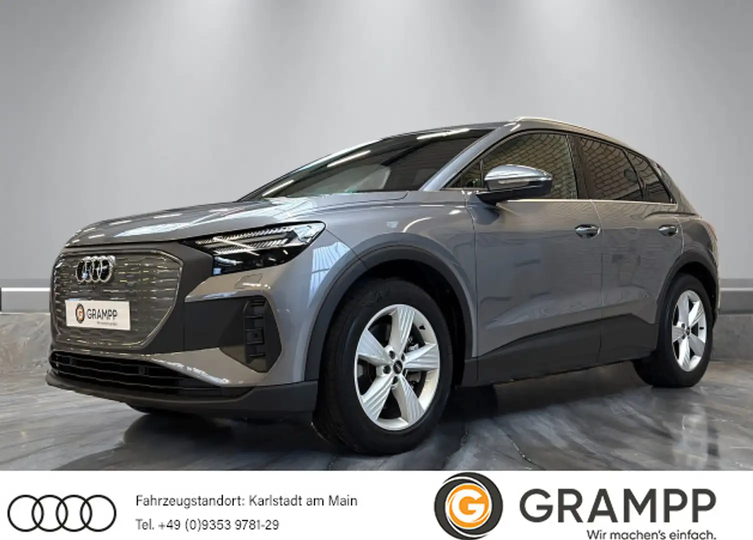 Audi Q4 e-tron 40 +WÄRMEPUMPE+AHK+KAMERA+HUD+PANORAMA Grau - 1