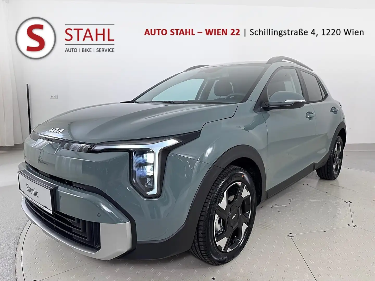 Kia Stonic 1,0 TGDI GPF 48V MHEV Silber/DCT7/115/MY27|Stah... Grün - 1